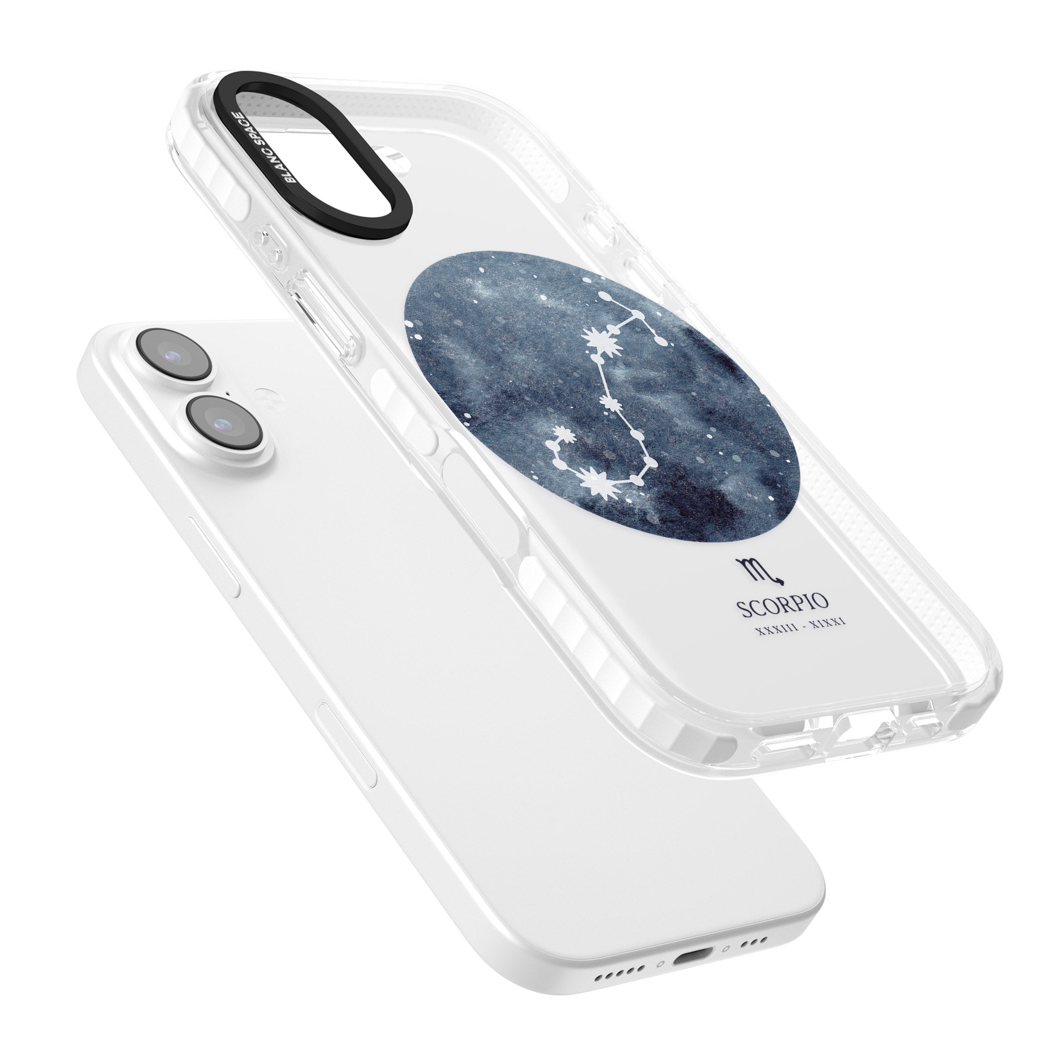 Scorpio Zodiac Blue iPhone 17 Impact Clear Phone Case Colours