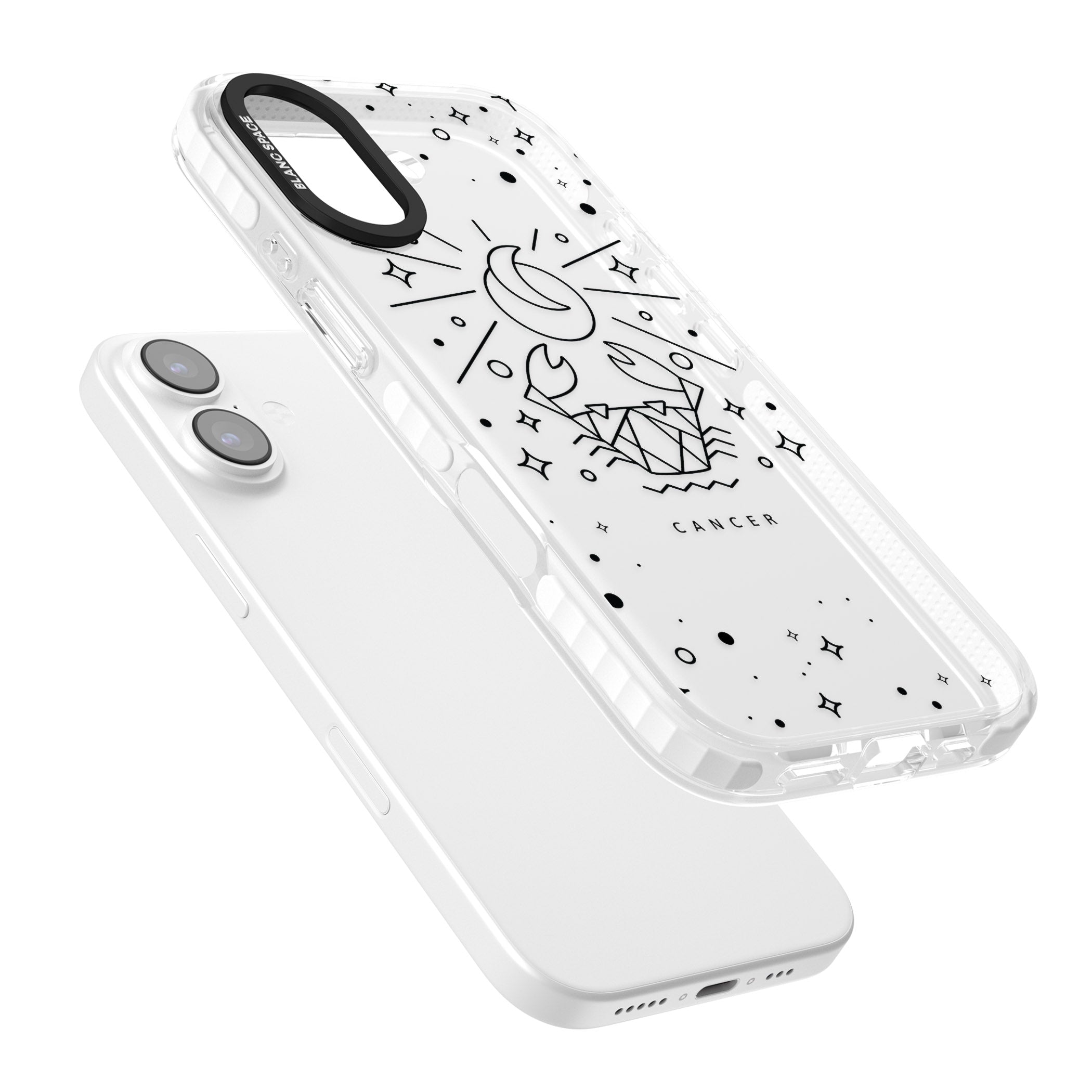 Zodiac Cancer Moon iPhone 17 Impact Clear Phone Case Colours