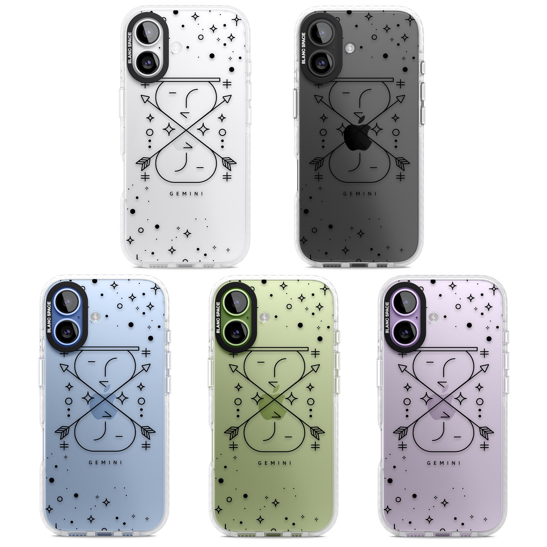 Gemini Zodiac iPhone 17 Impact Clear Phone Case APT Impact Protection