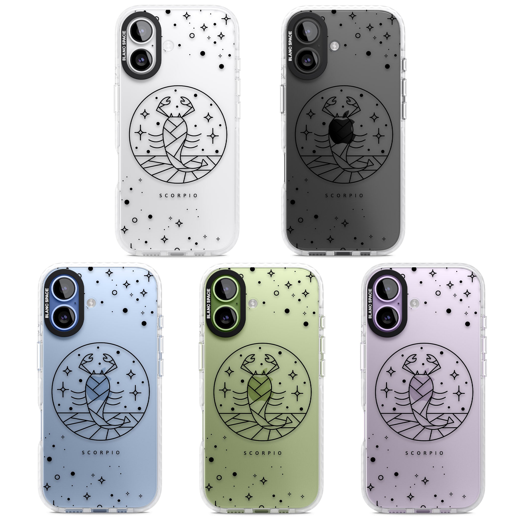Scorpio Emblem Cosmic Design iPhone 17 Impact Clear Phone Case APT Impact Protection