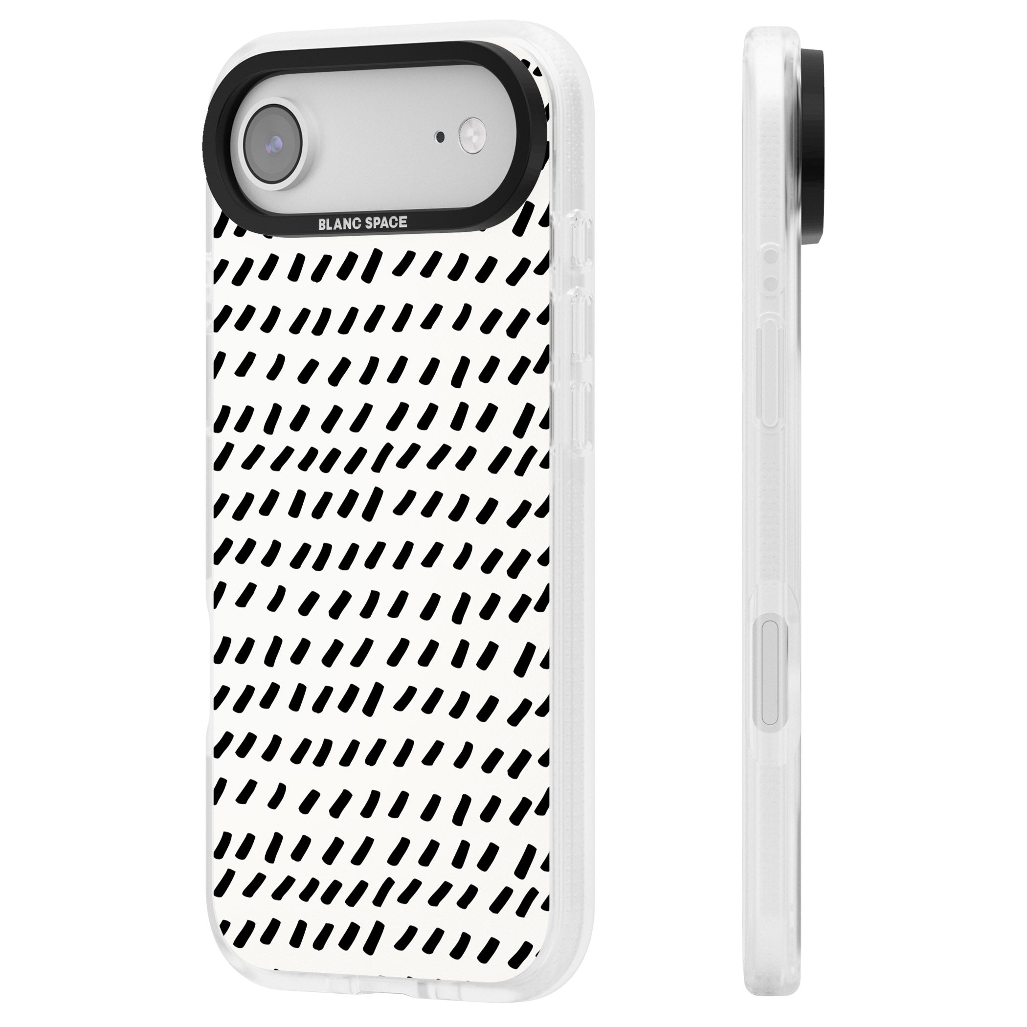 Hand Drawn Lines Pattern iPhone 17 Air Impact Air Clear Phone Case Side Profile