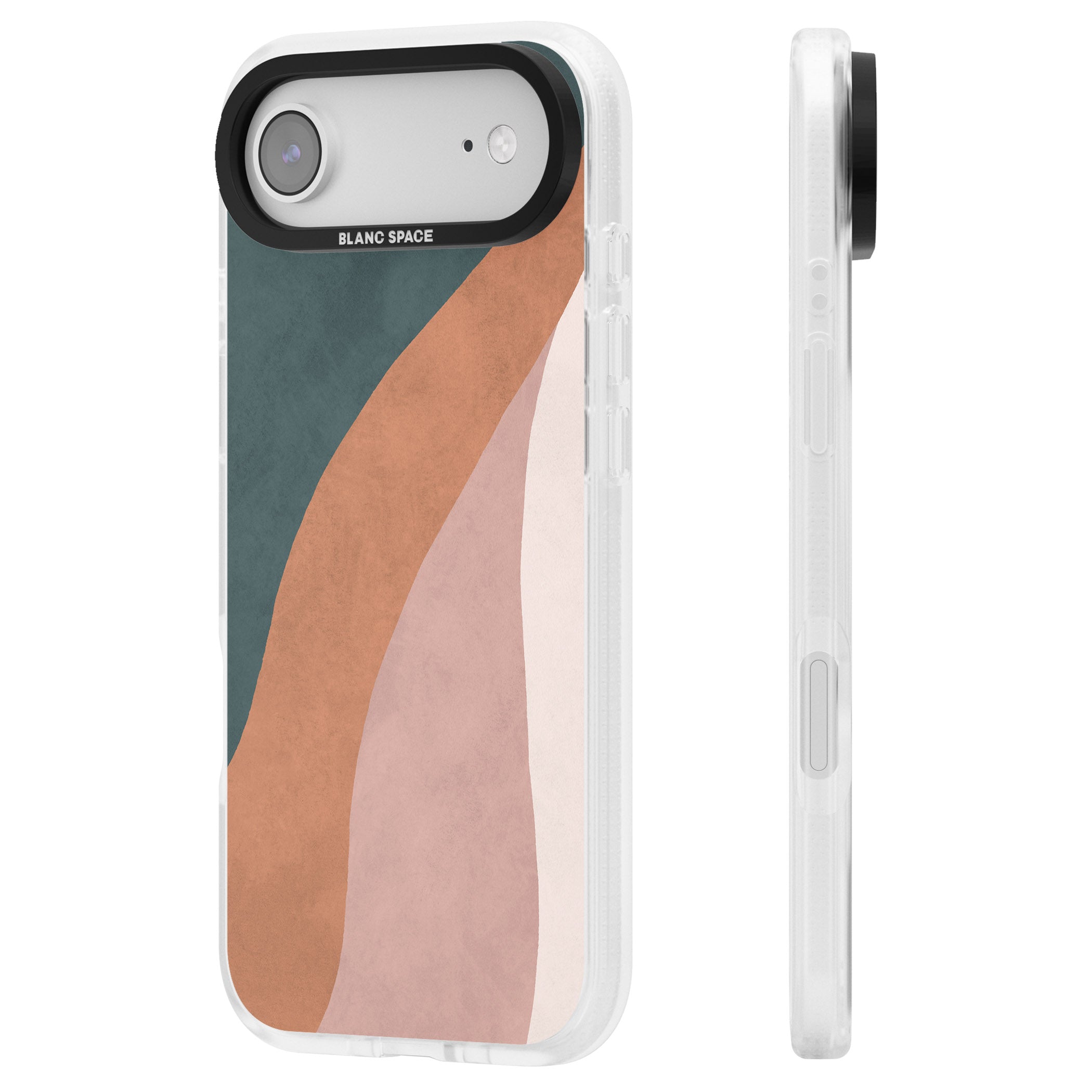 Earthwave Abstract iPhone 17 Air Impact Air Clear Phone Case Side Profile