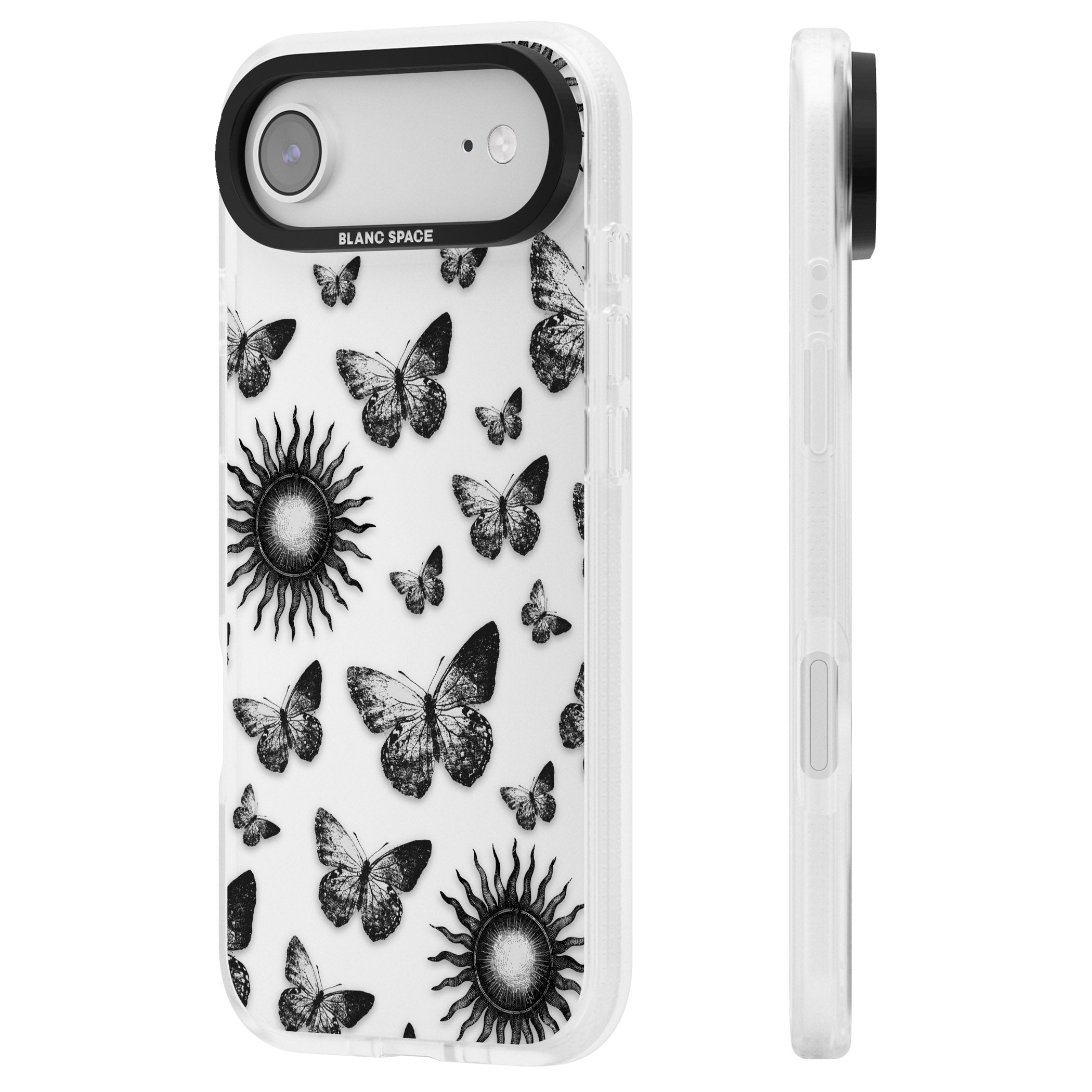 Butterflies Suns iPhone 17 Air Impact Air Clear Phone Case Side Profile