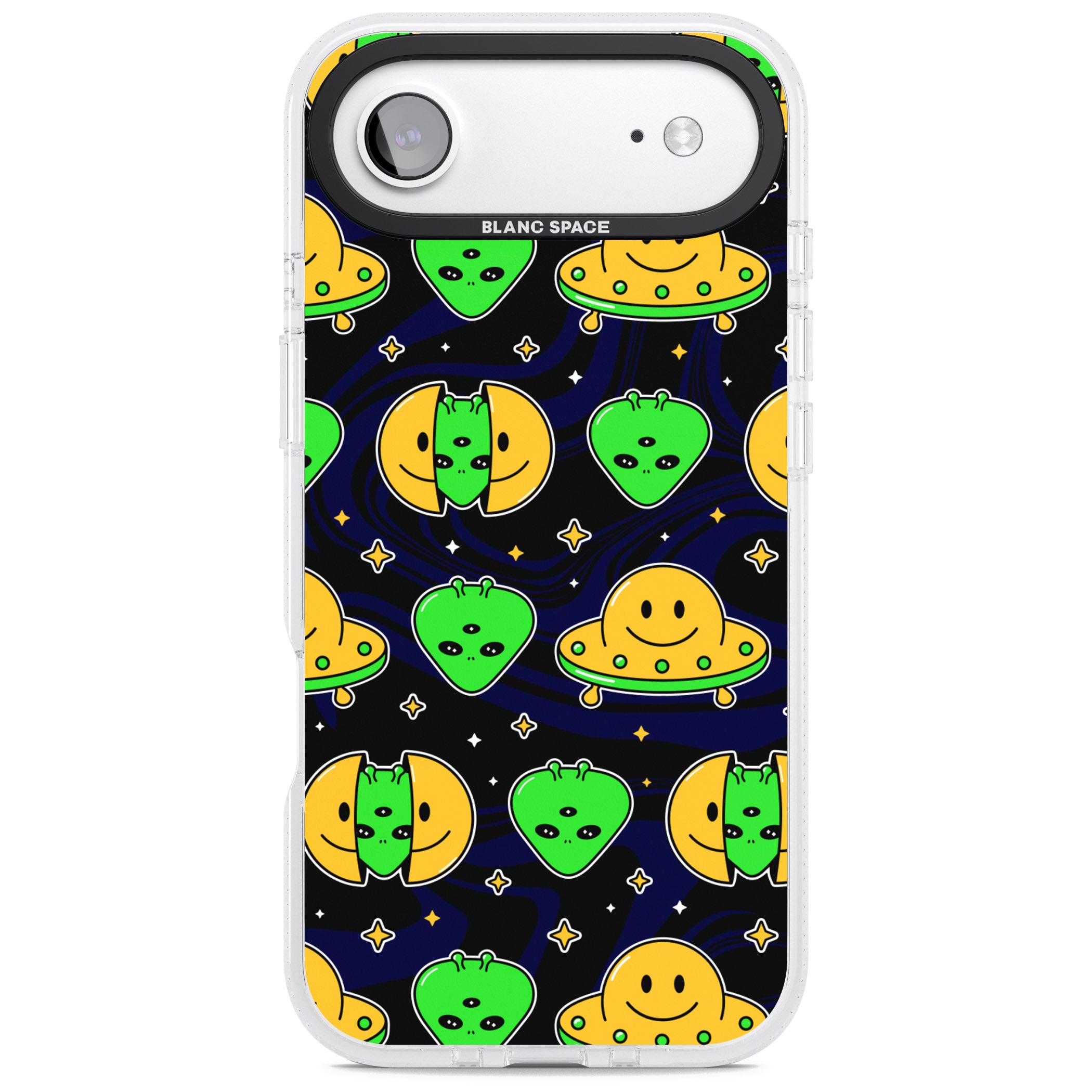 Alien Head Pattern iPhone 17 Air Impact Air Clear Phone Case
