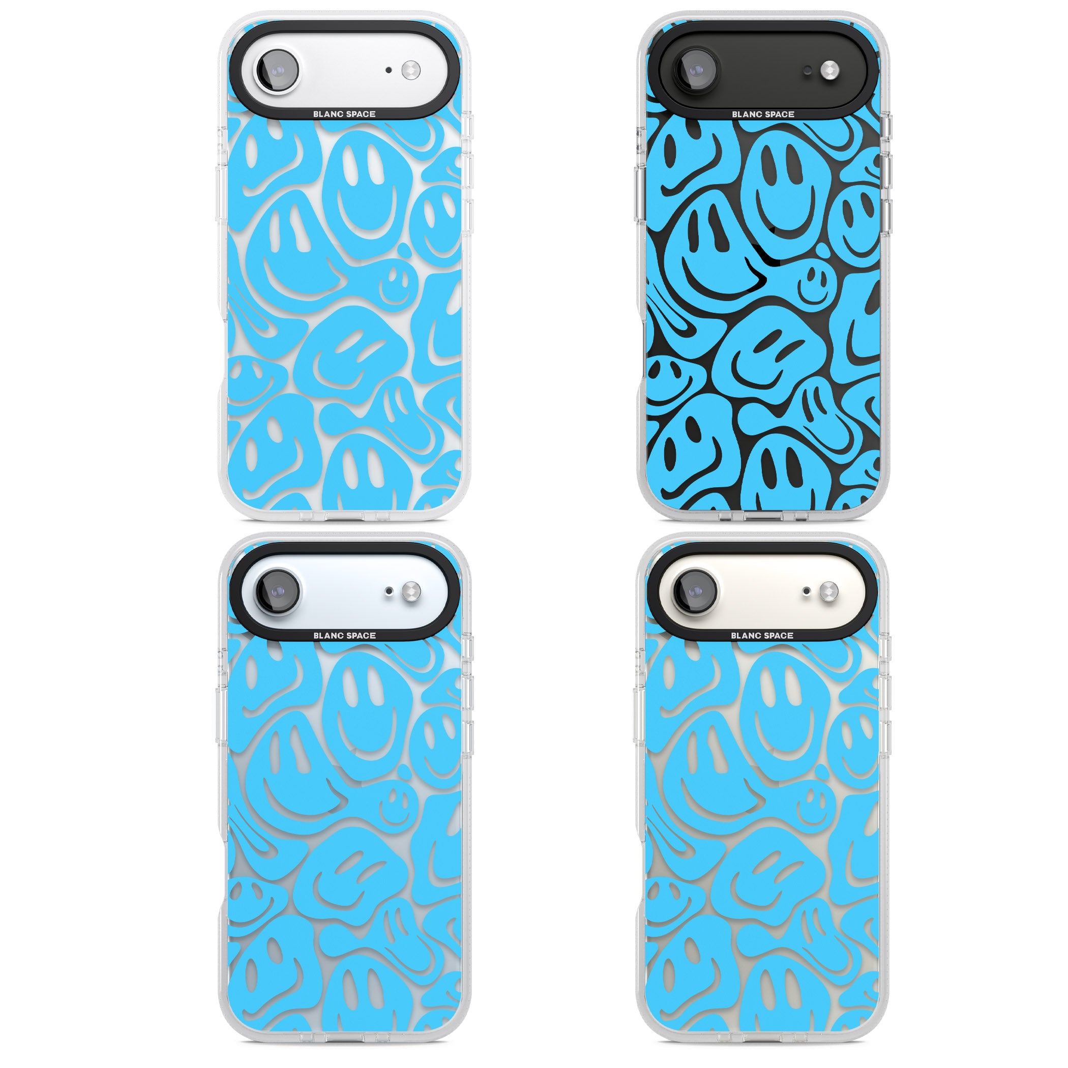 Blue Acid Faces iPhone 17 Air Impact Air Clear Phone Case APT Impact Protection