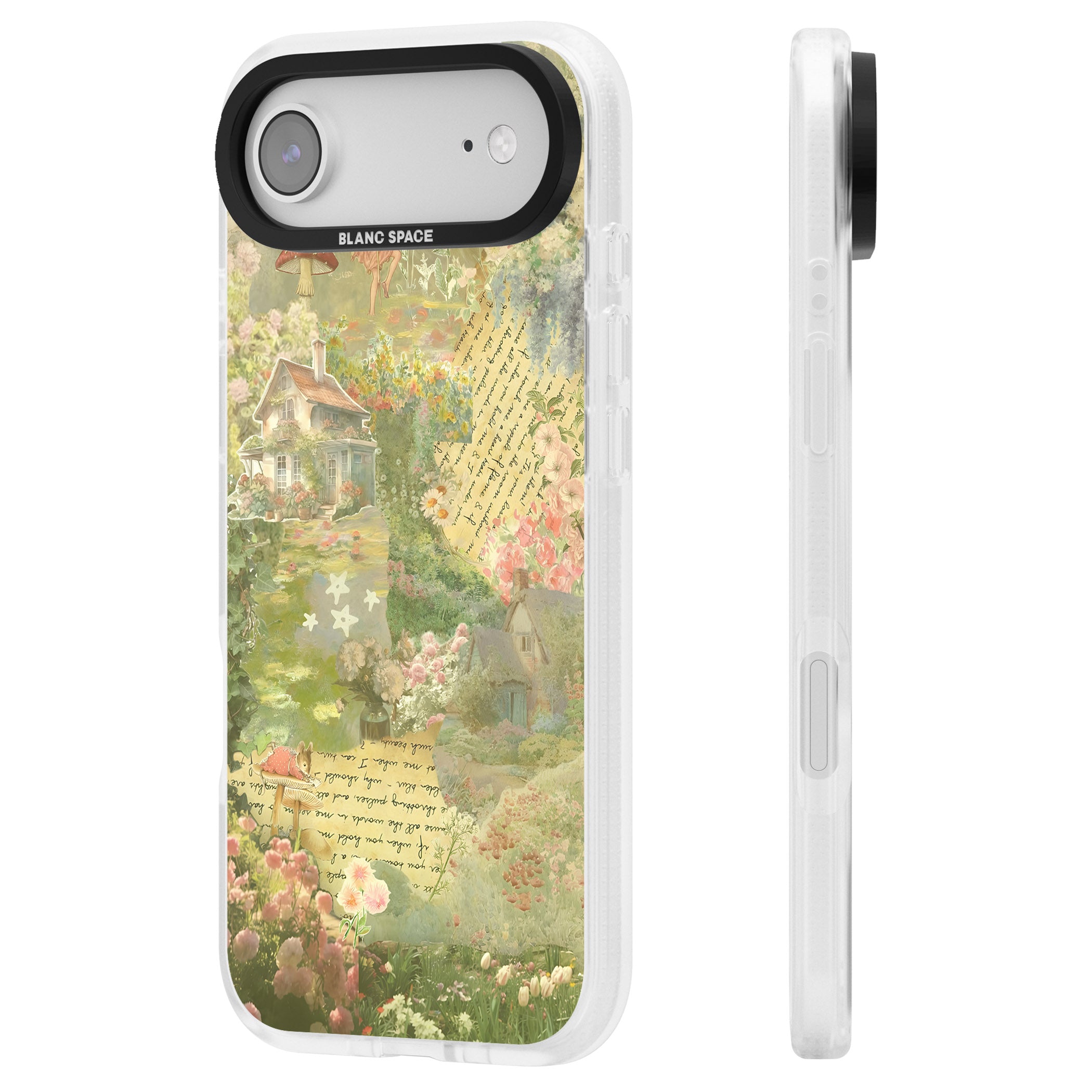 Soft Spring Collage iPhone 17 Air Impact Air Clear Phone Case Side Profile