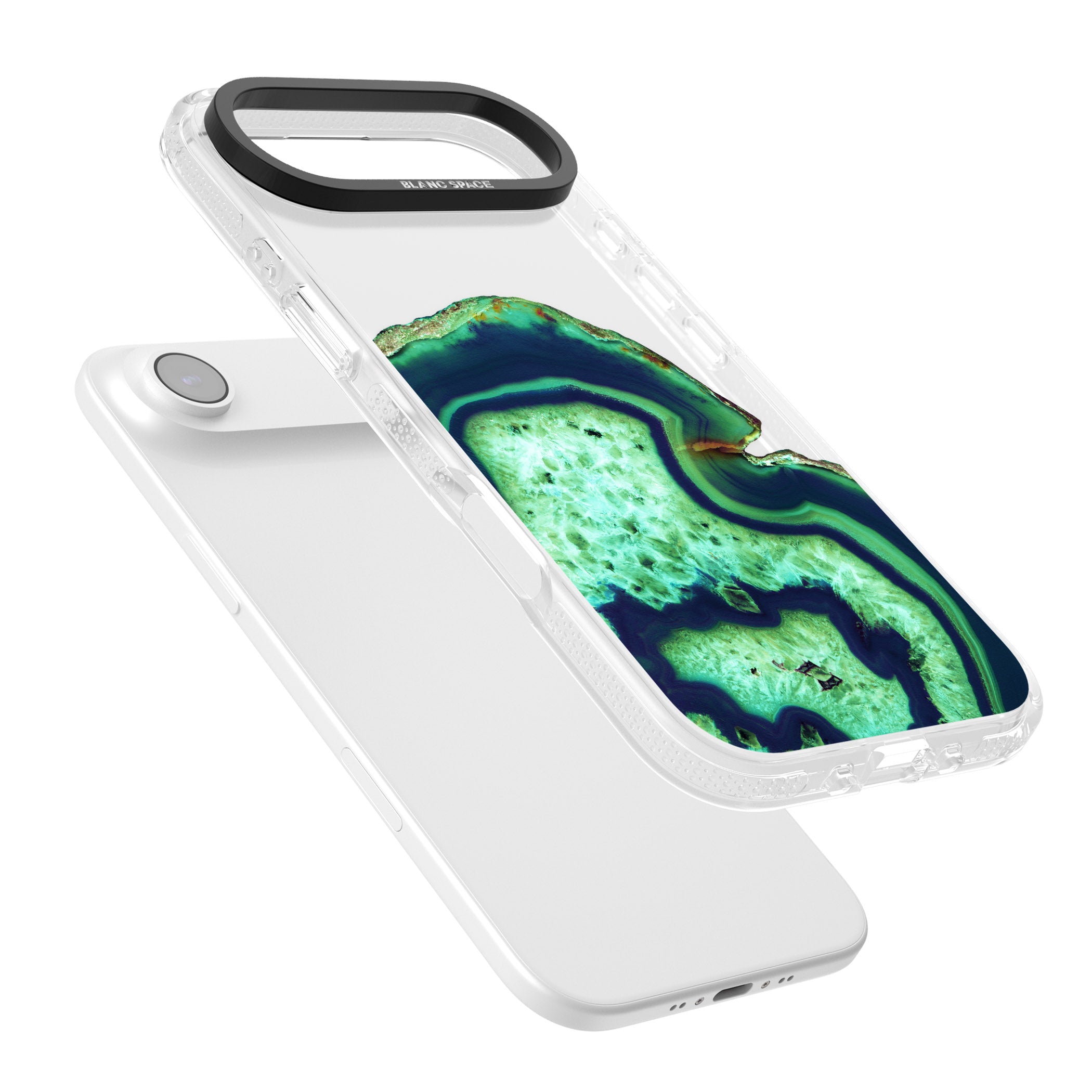 Emerald Agate Slice iPhone 17 Air Impact Air Clear Phone Case Colours