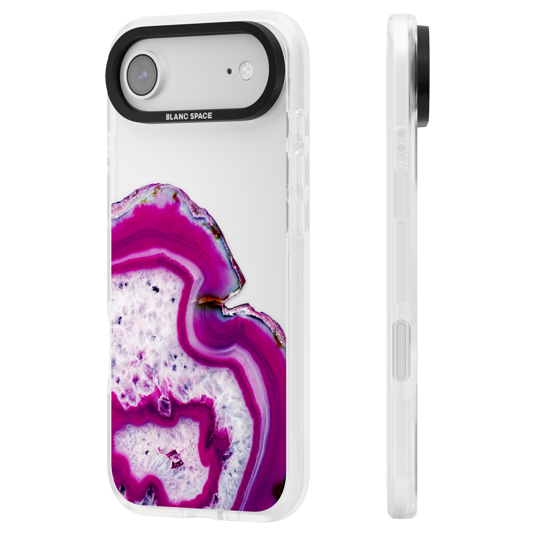 Violet Crystal Agate iPhone 17 Air Impact Air Clear Phone Case Side Profile