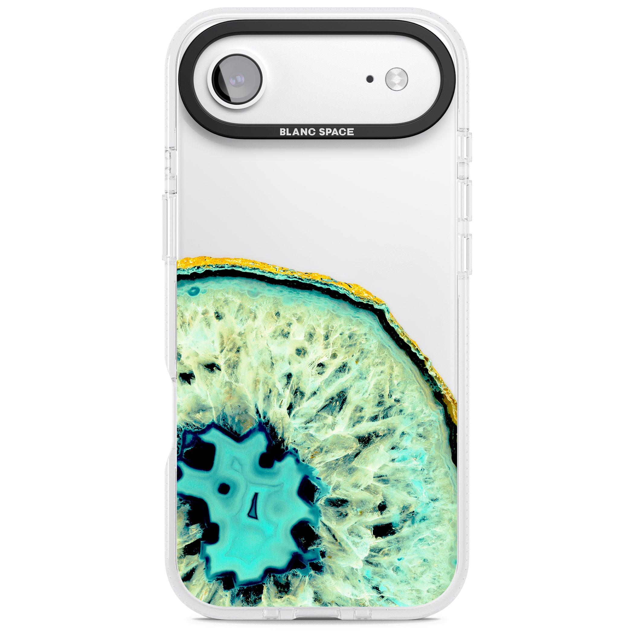 Turquoise Geode Crystal iPhone 17 Air Impact Air Clear Phone Case