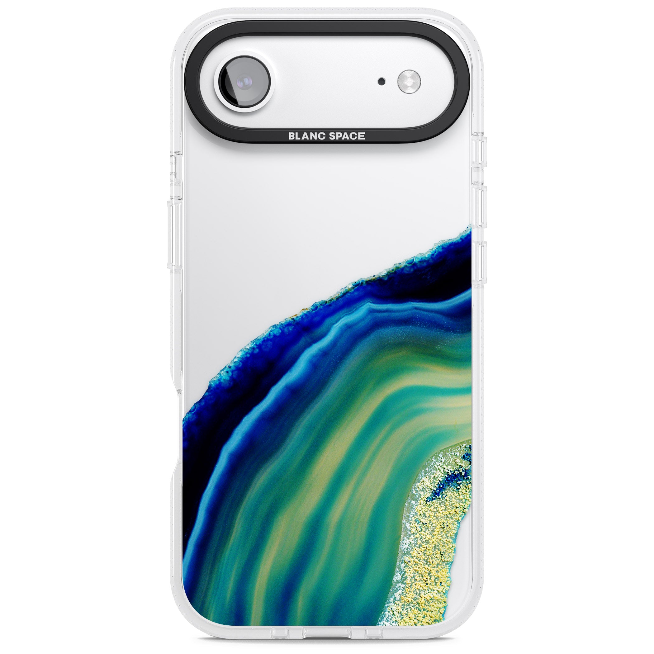 Green & Blue Emerald Geode iPhone 17 Air Impact Air Clear Phone Case