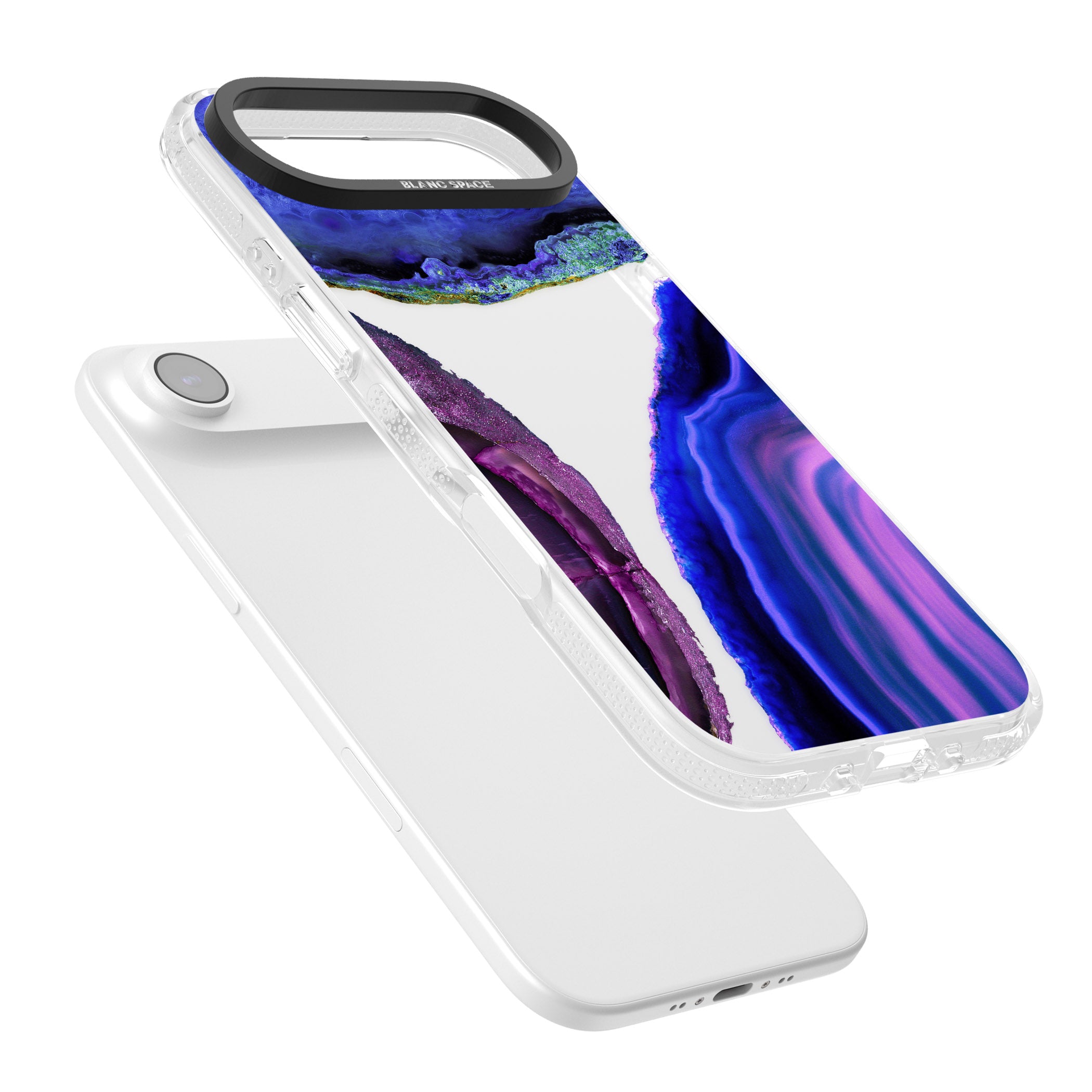 Violet Agate Slice iPhone 17 Air Impact Air Clear Phone Case Colours