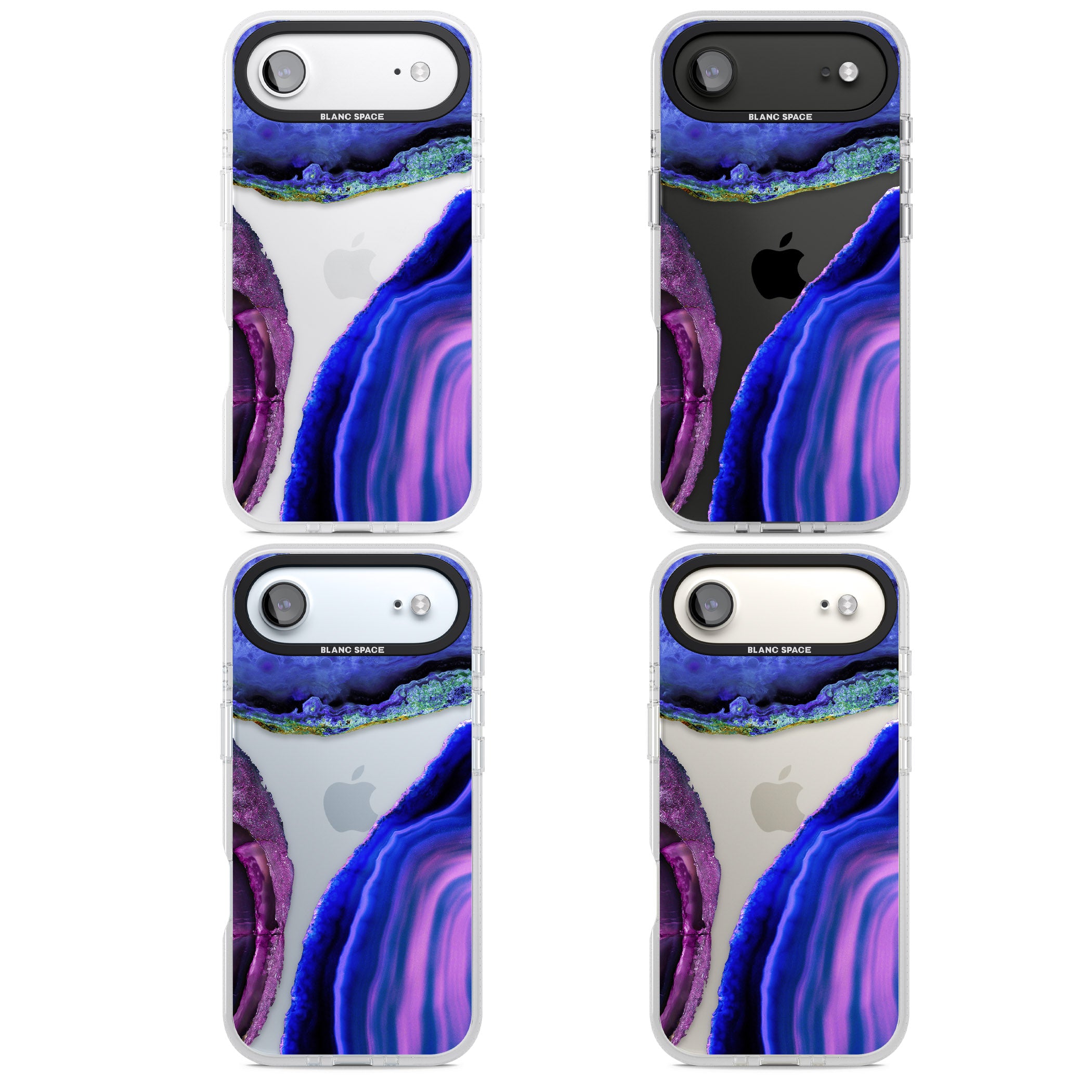 Violet Agate Slice iPhone 17 Air Impact Air Clear Phone Case APT Impact Protection