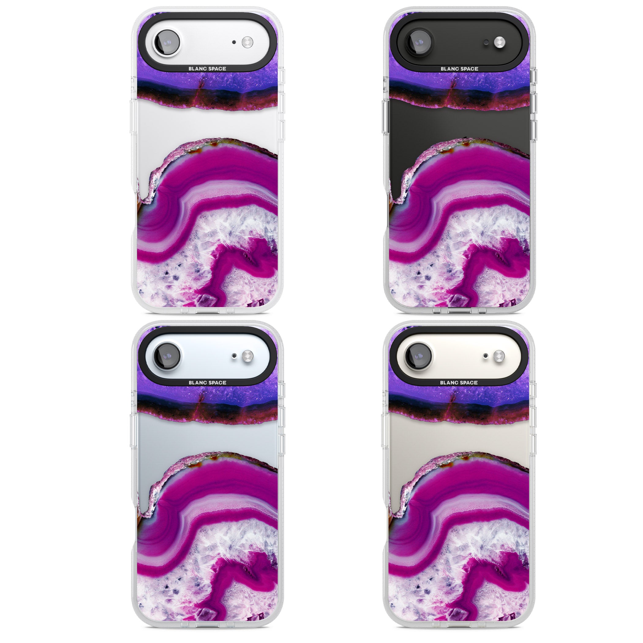 Amethyst Crystal Slice iPhone 17 Air Impact Air Clear Phone Case APT Impact Protection