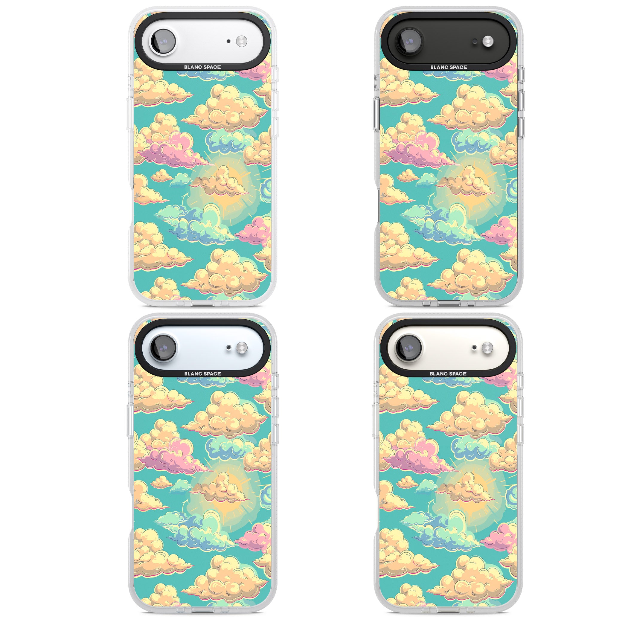 Pastel Clouds iPhone 17 Air Impact Air Clear Phone Case APT Impact Protection