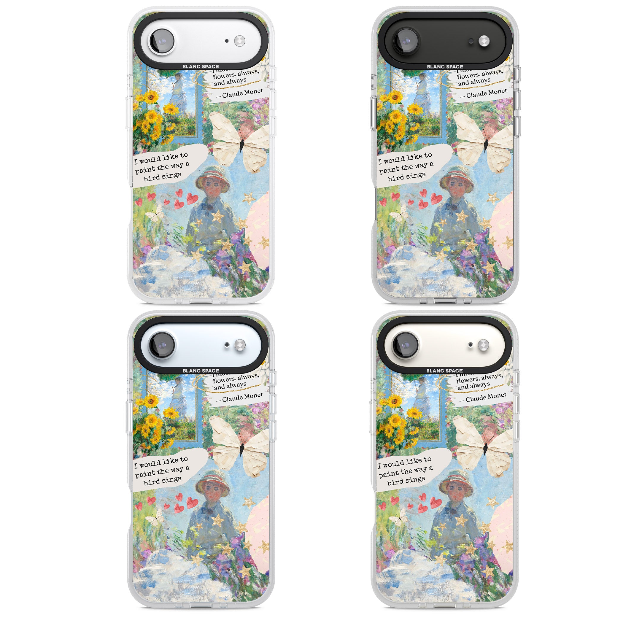 Monet 'Way A Bird Sings' Collage iPhone 17 Air Impact Air Clear Phone Case APT Impact Protection