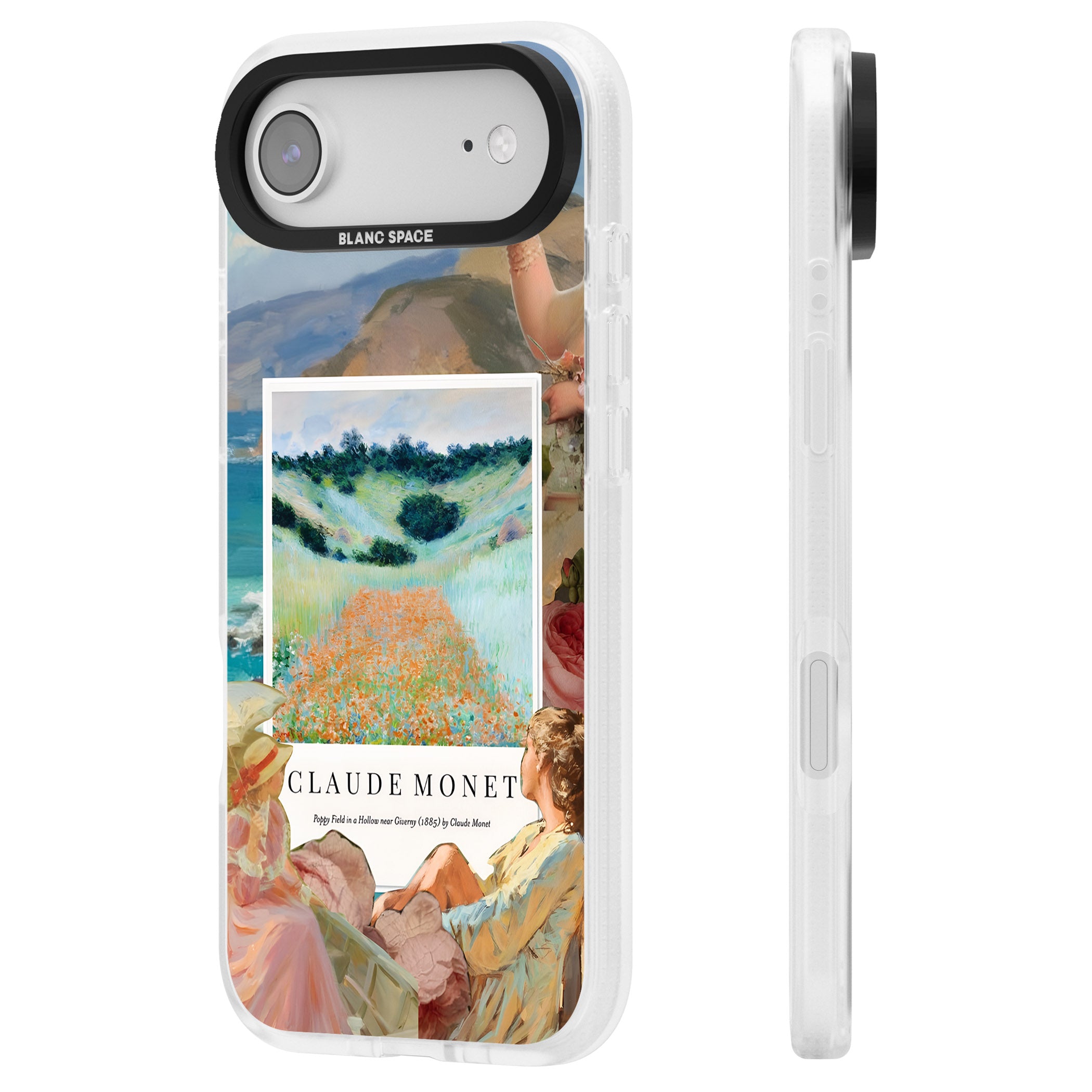 Monet Poppy Field iPhone 17 Air Impact Air Clear Phone Case Side Profile
