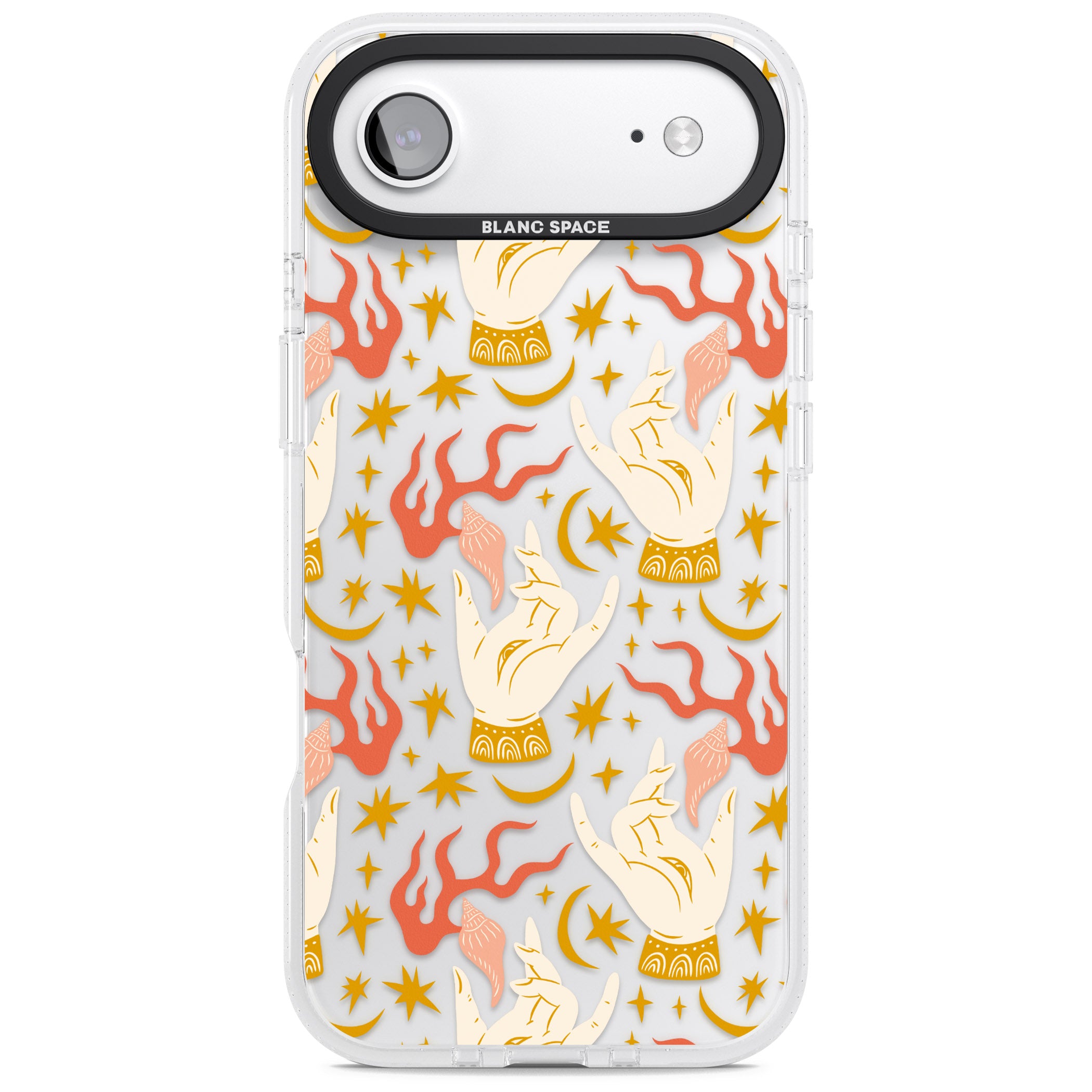 Hand Watcher Pattern iPhone 17 Air Impact Air Clear Phone Case