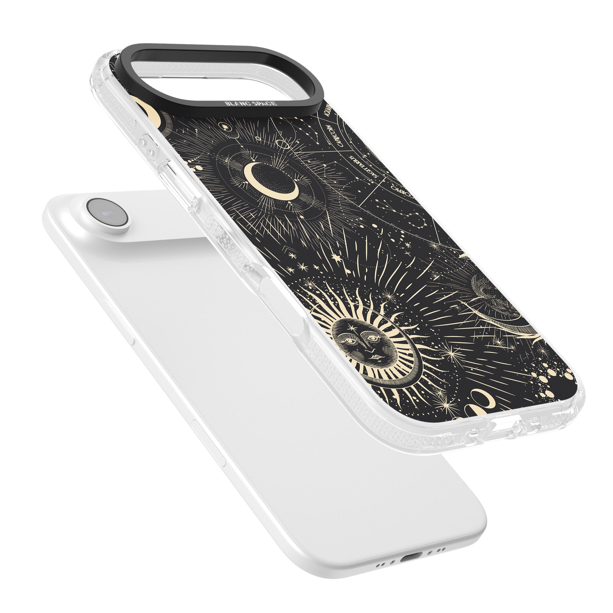 Cosmic Sun & Symbols Zodiac iPhone 17 Air Impact Air Clear Phone Case Colours