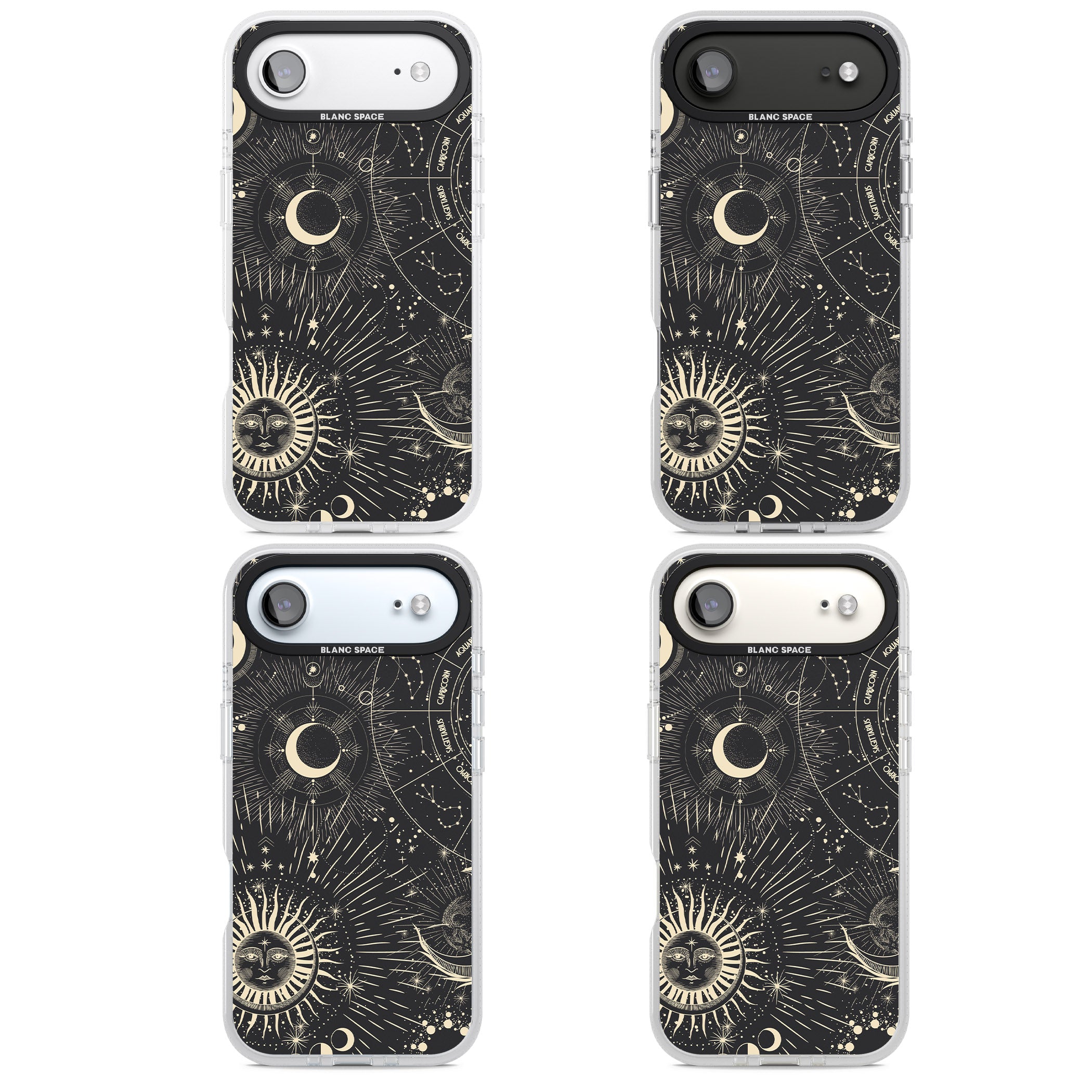 Cosmic Sun & Symbols Zodiac iPhone 17 Air Impact Air Clear Phone Case APT Impact Protection
