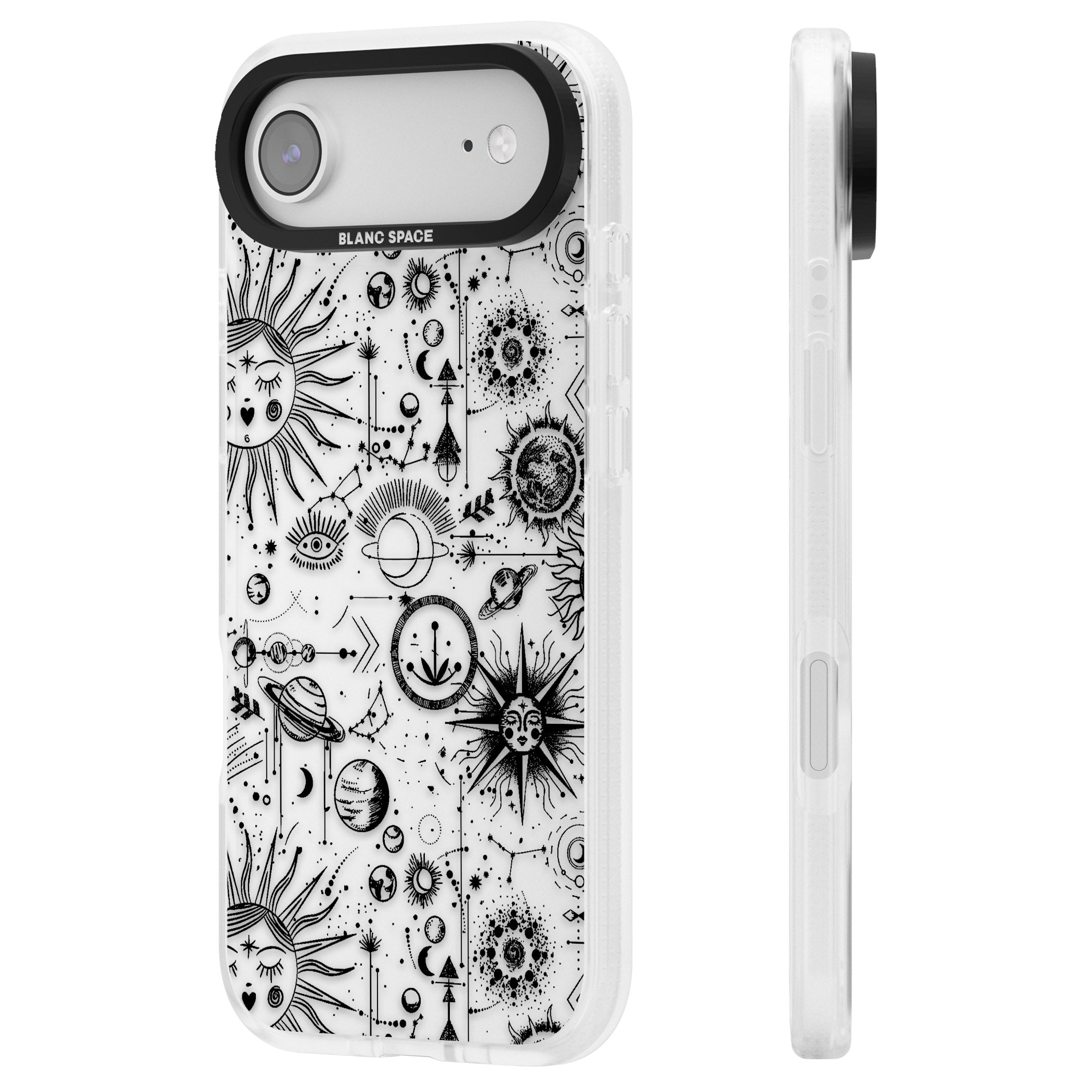 Cosmic Zodiac iPhone 17 Air Impact Air Clear Phone Case Side Profile