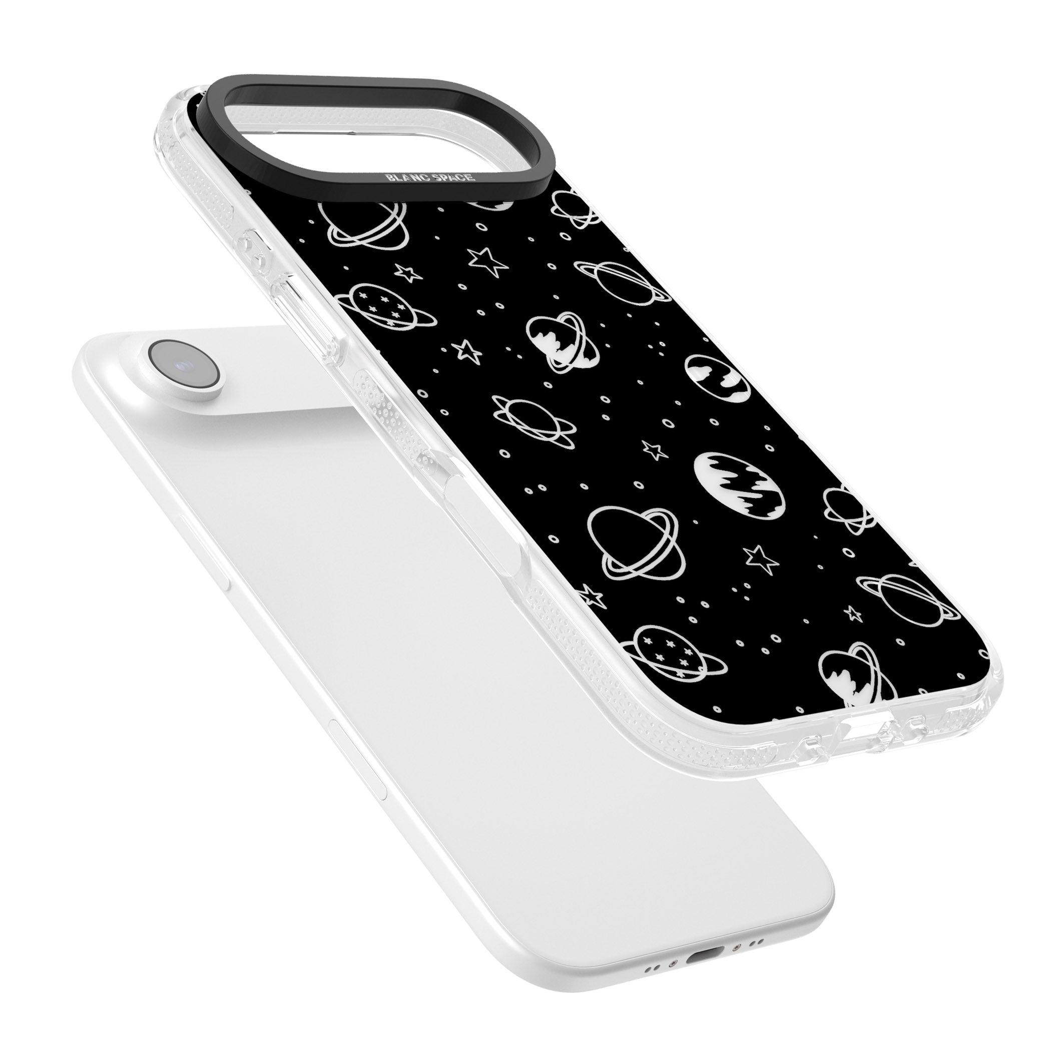 Cosmic Sketch Clear Black iPhone 17 Air Impact Air Clear Phone Case Colours