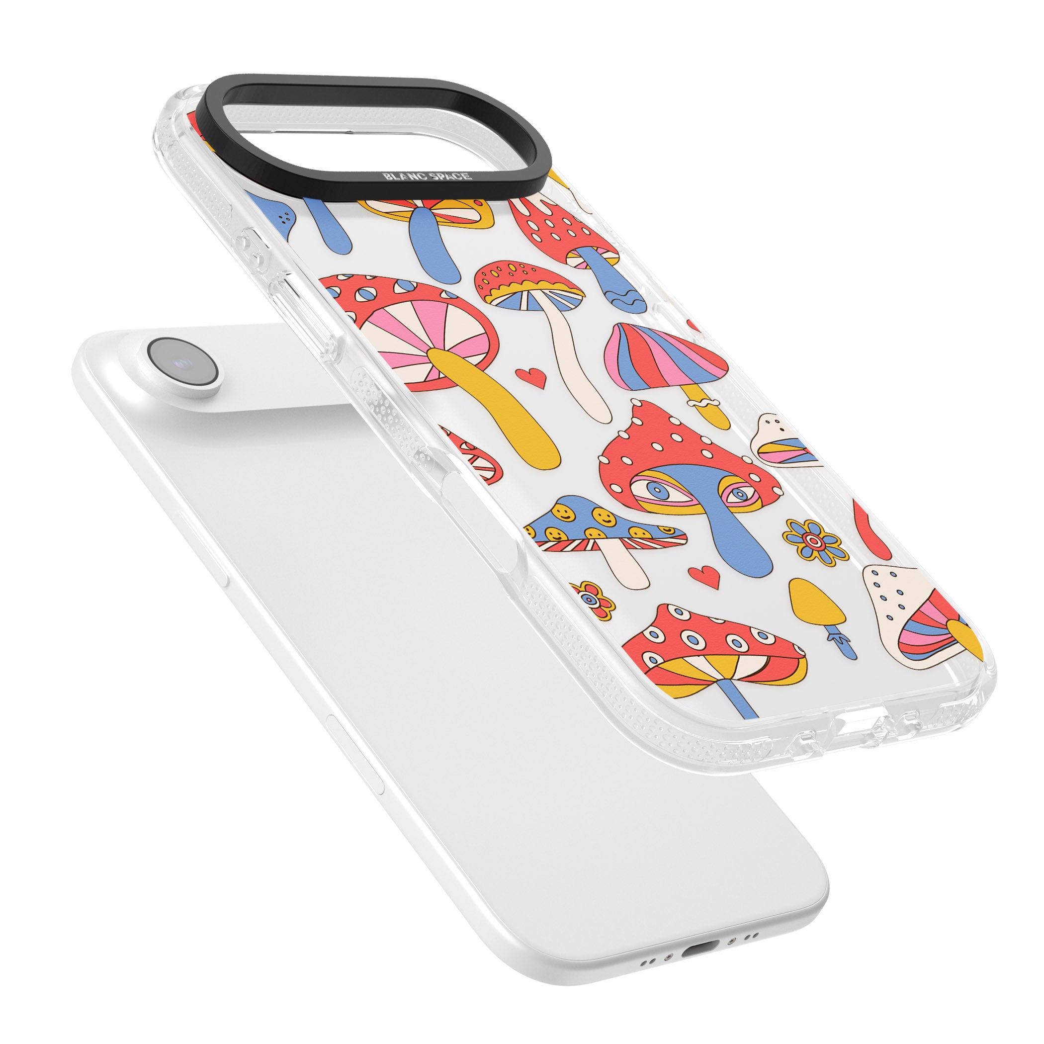 Vibrant Shrooms iPhone 17 Air Impact Air Clear Phone Case Colours