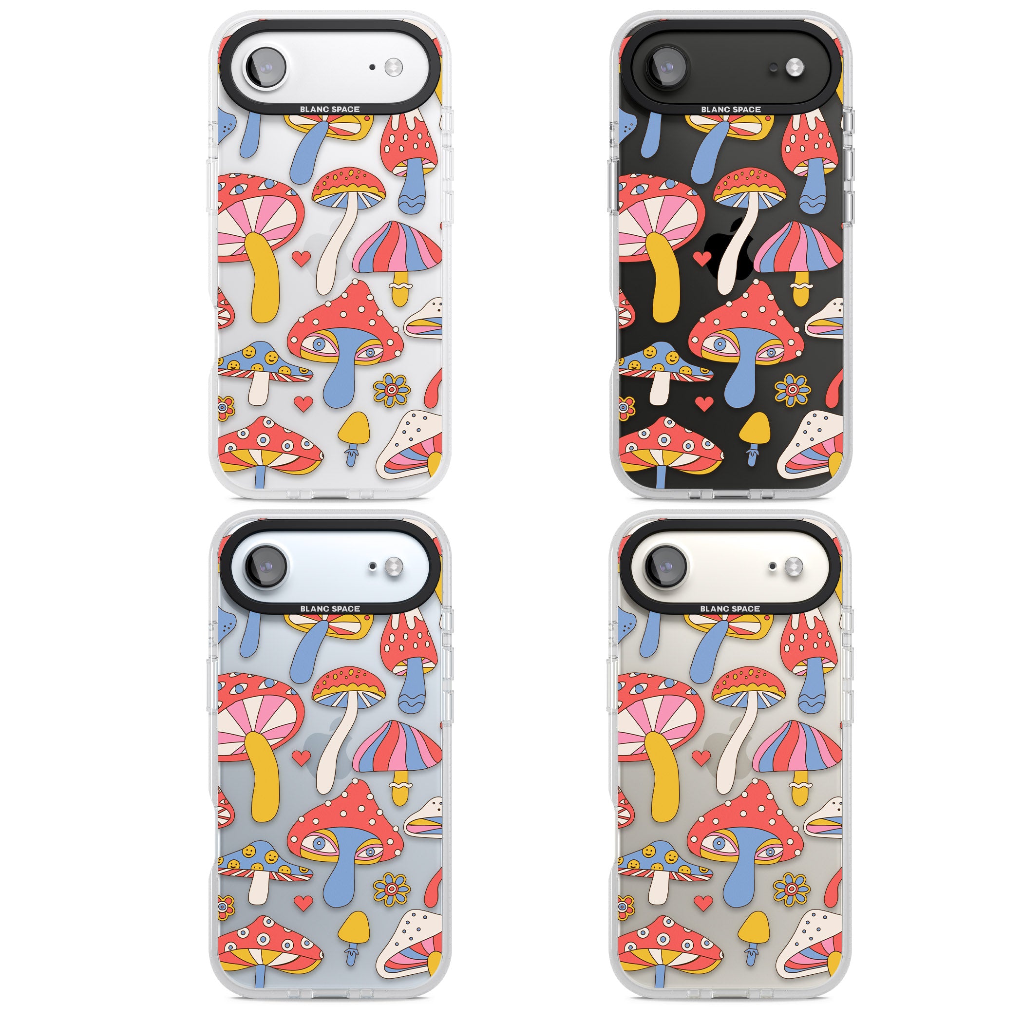 Vibrant Shrooms iPhone 17 Air Impact Air Clear Phone Case APT Impact Protection