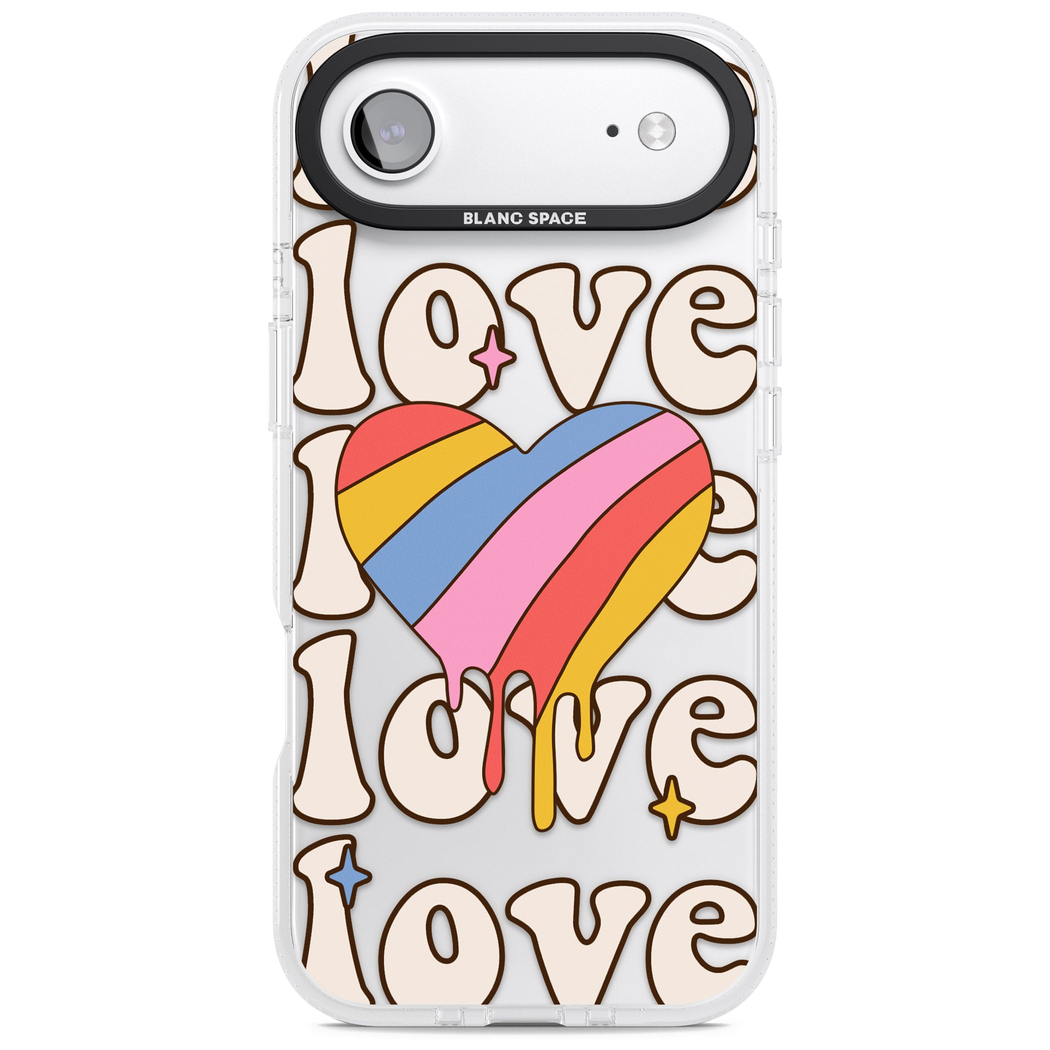 Groovy Love iPhone 17 Air Impact Air Clear Phone Case
