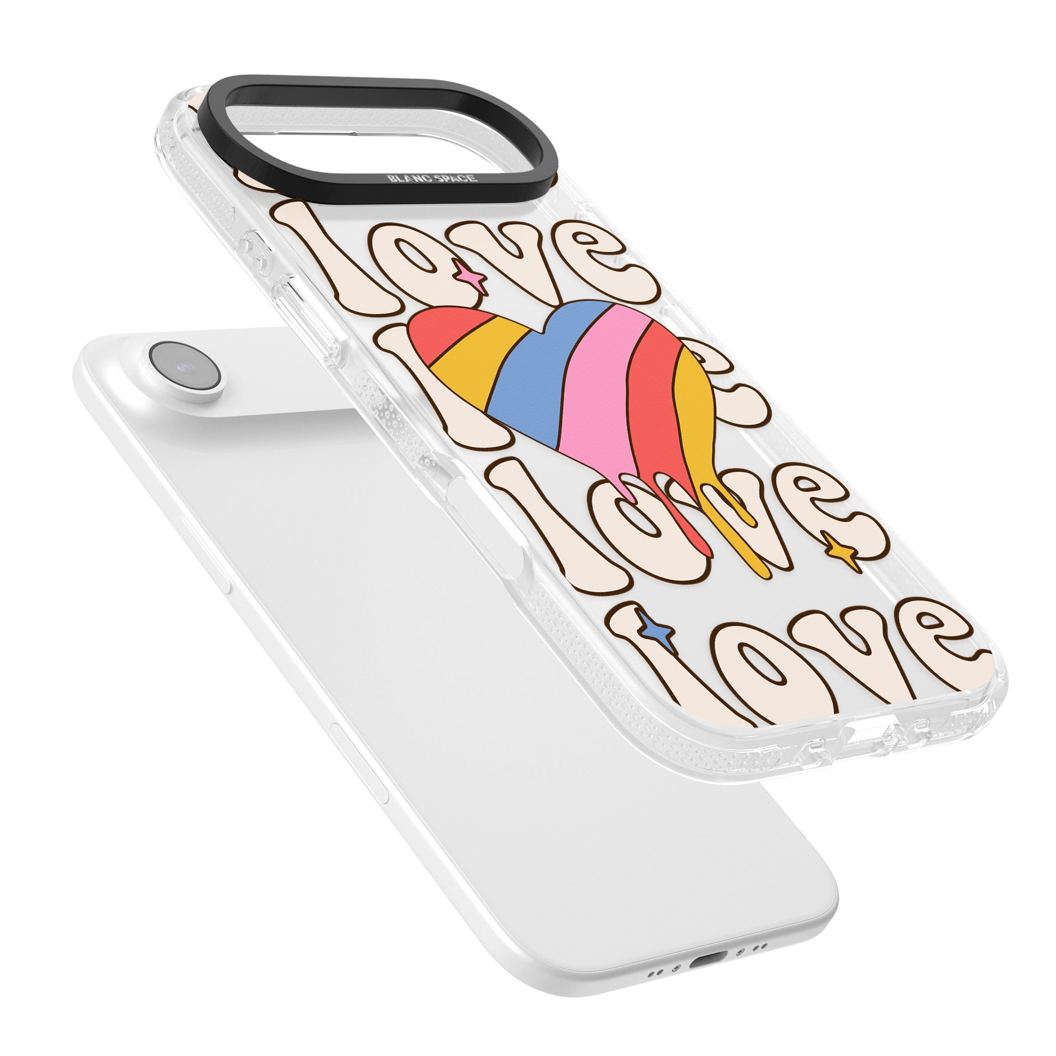 Groovy Love iPhone 17 Air Impact Air Clear Phone Case Colours