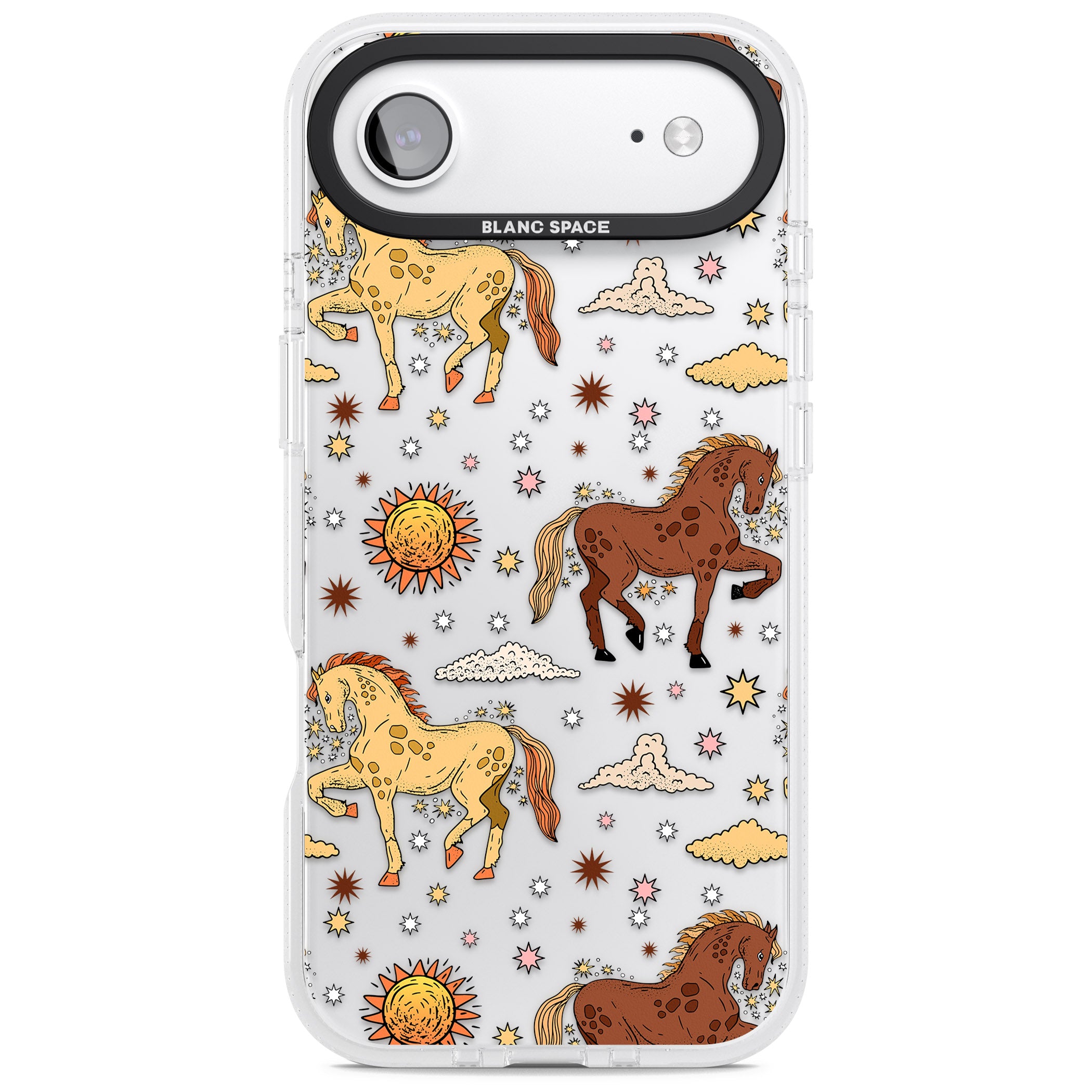 Boho Celestial Wild Horses iPhone 17 Air Impact Air Clear Phone Case