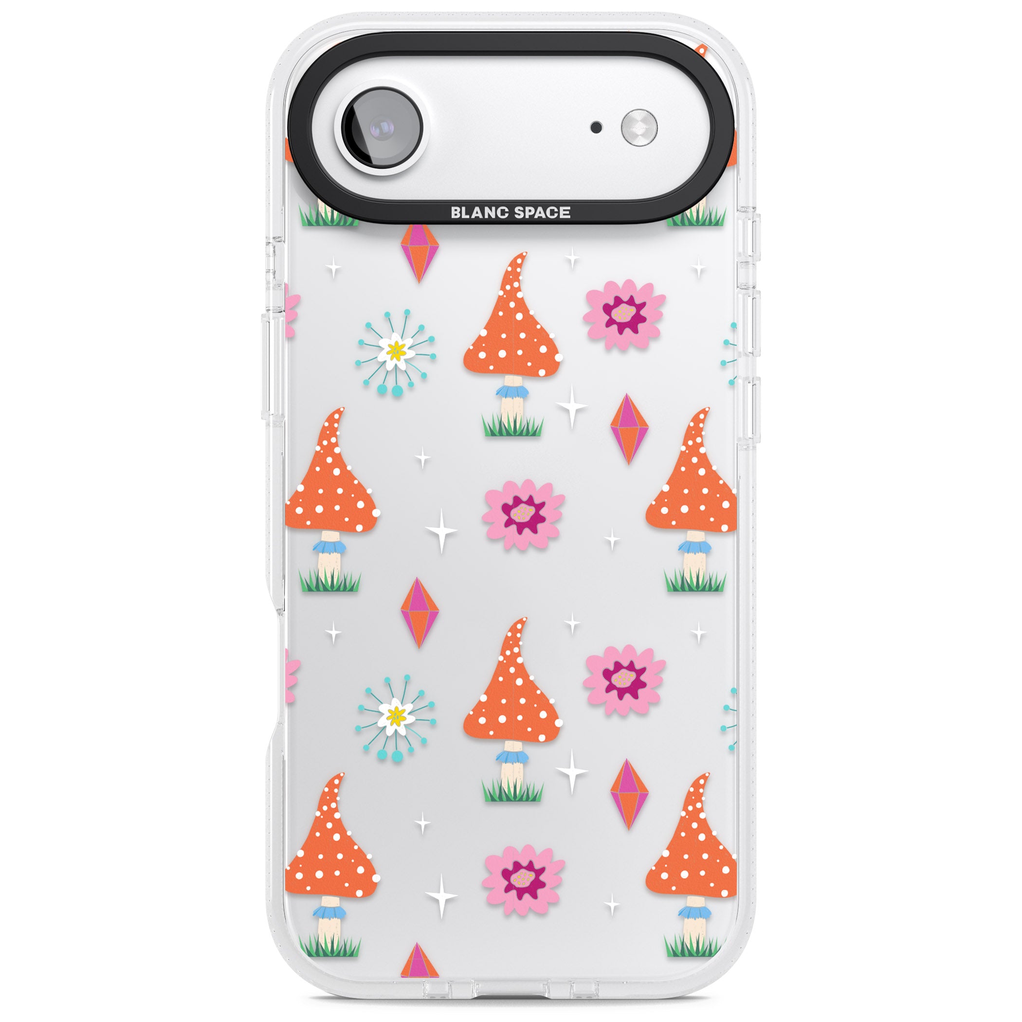 Boho Celestial Mushroom Crystal iPhone 17 Air Impact Air Clear Phone Case