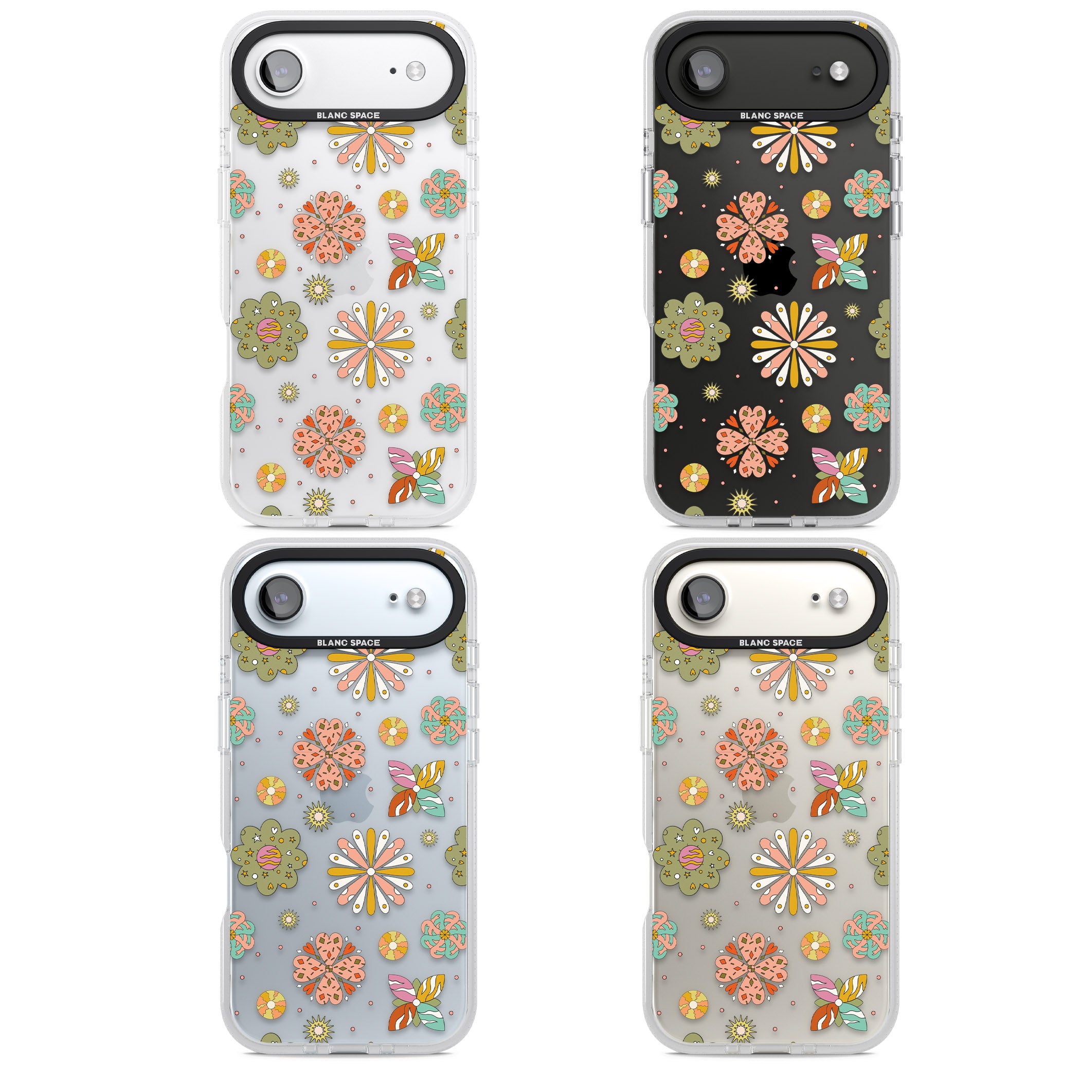 Boho Celestial Psychedelic Floral iPhone 17 Air Impact Air Clear Phone Case APT Impact Protection
