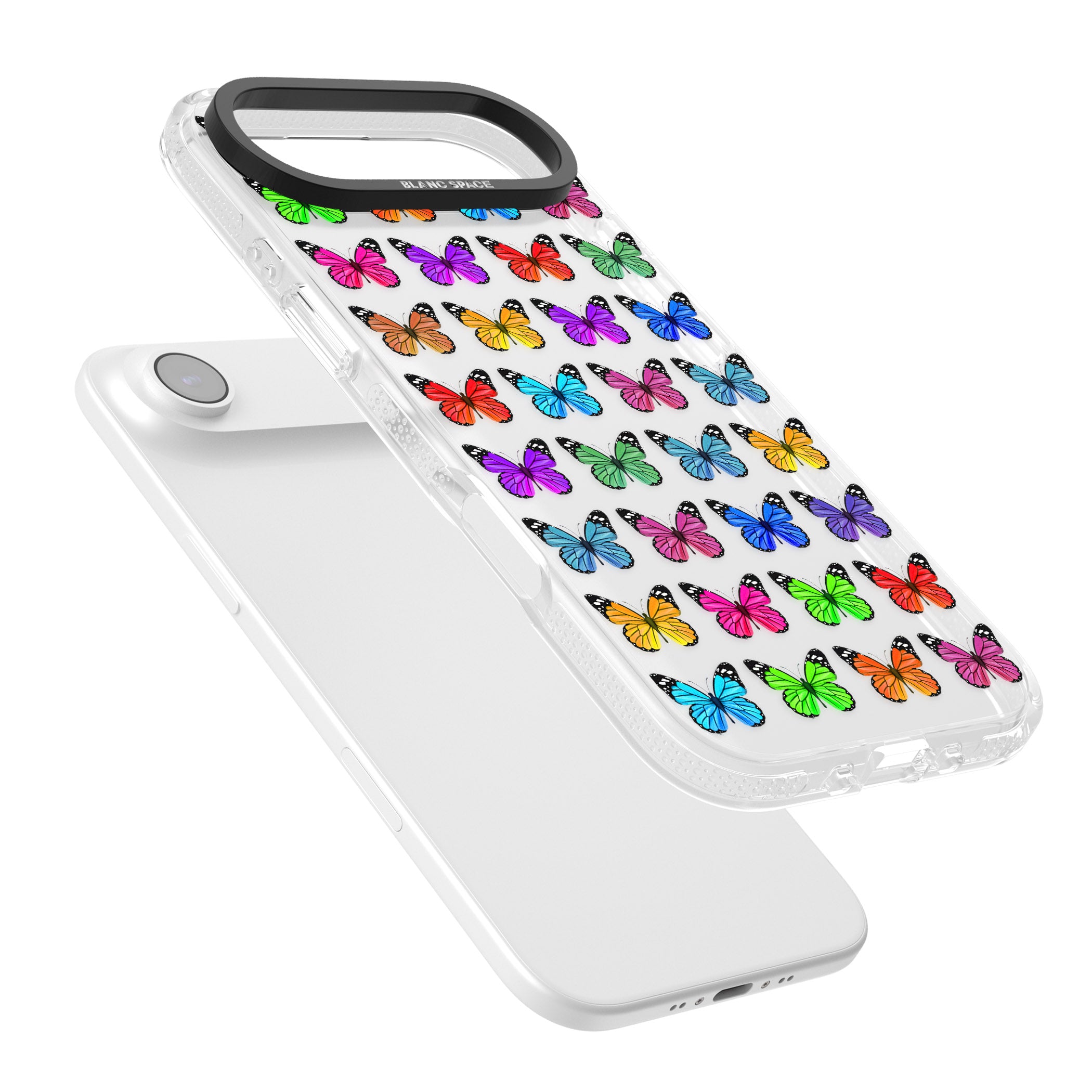 Colourful Butterfly Pattern iPhone 17 Air Impact Air Clear Phone Case Colours
