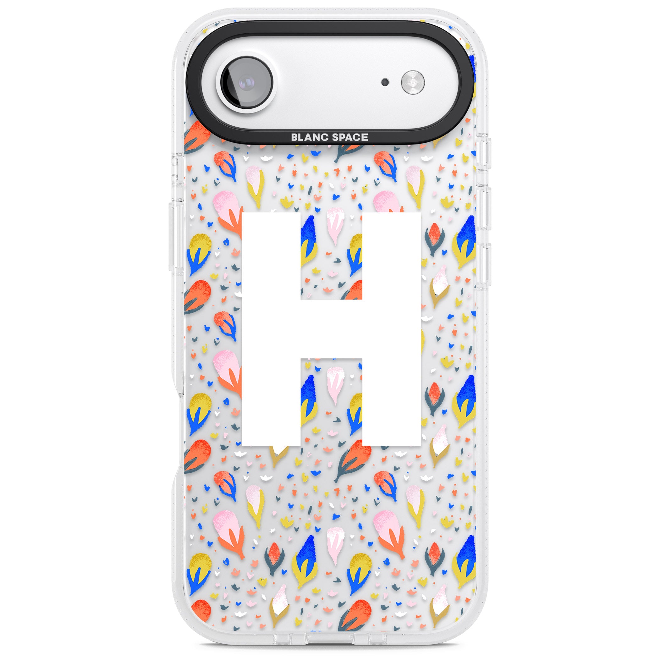 Personalised Abstract Floral Initial iPhone 17 Air Impact Air Clear Phone Case