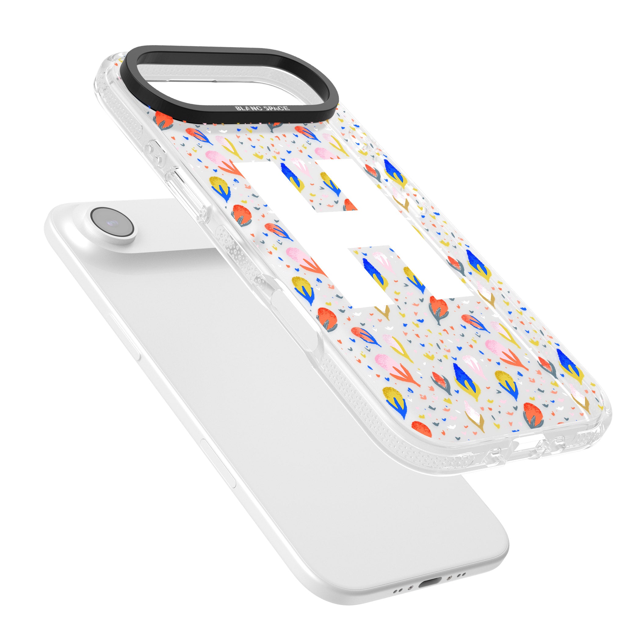 Personalised Abstract Floral Initial iPhone 17 Air Impact Air Clear Phone Case Colours