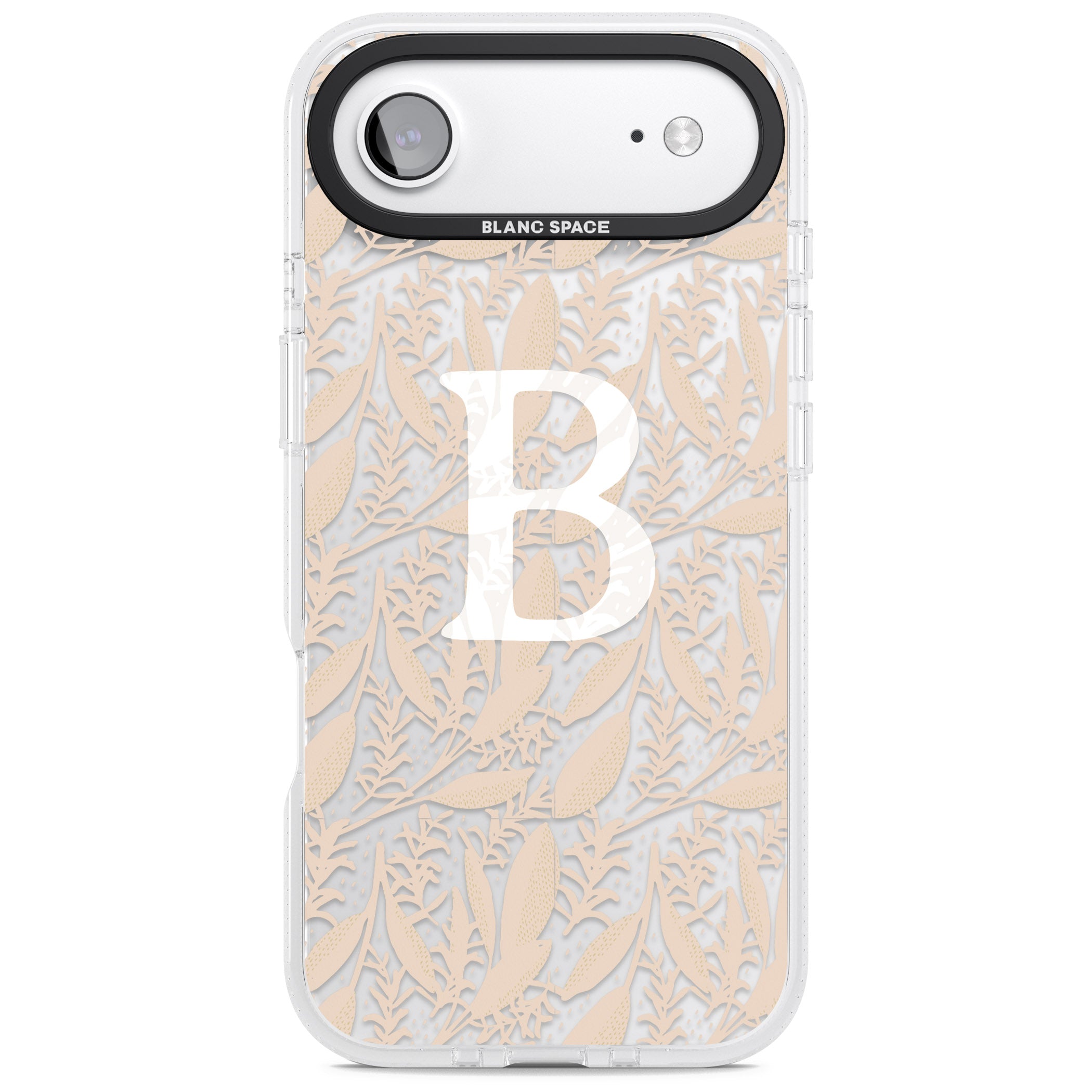 Personalised Monogram Subtle Abstract Floral iPhone 17 Air Impact Air Clear Phone Case