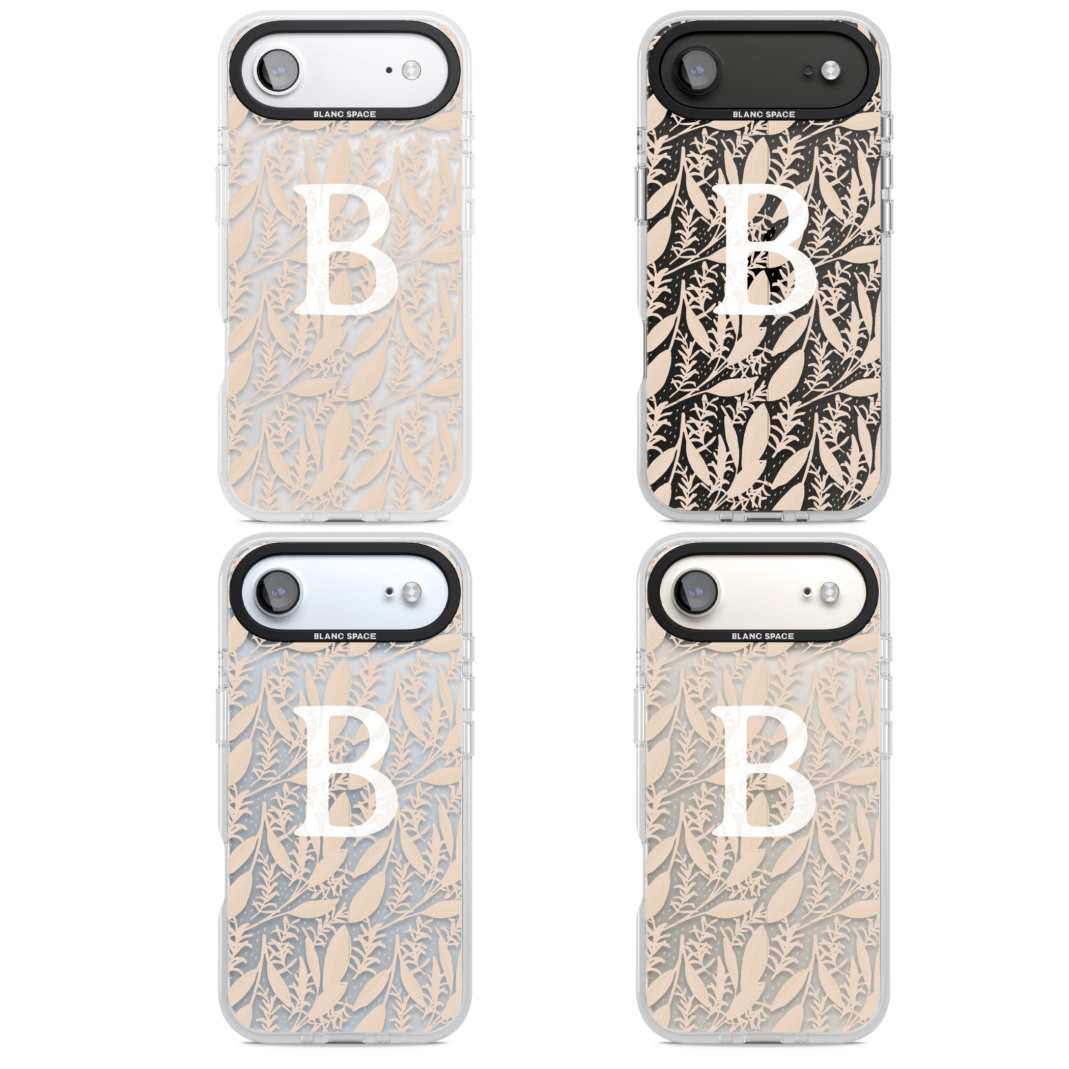Personalised Monogram Subtle Abstract Floral iPhone 17 Air Impact Air Clear Phone Case APT Impact Protection