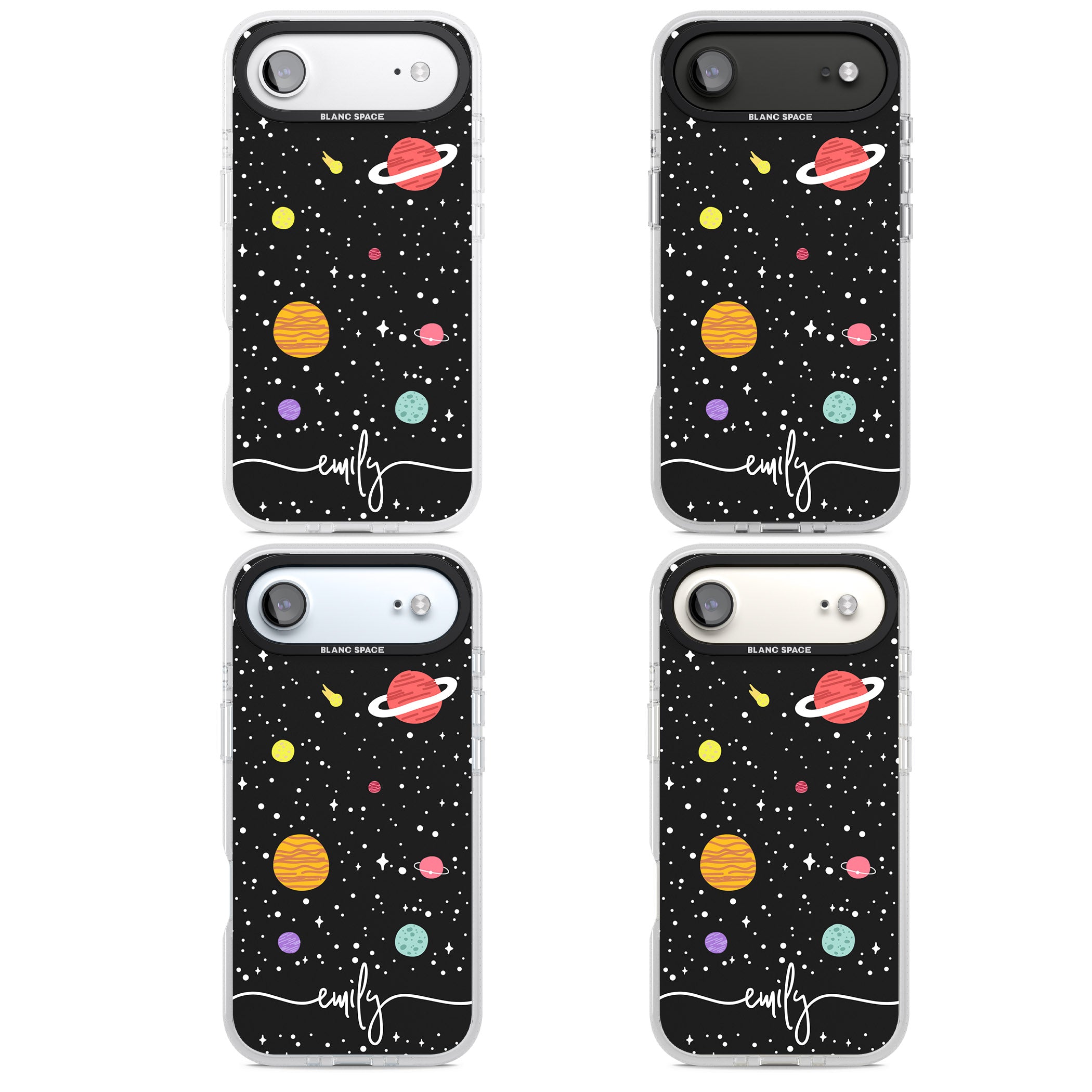Personalised Cute Cartoon Planet iPhone 17 Air Impact Air Clear Phone Case APT Impact Protection