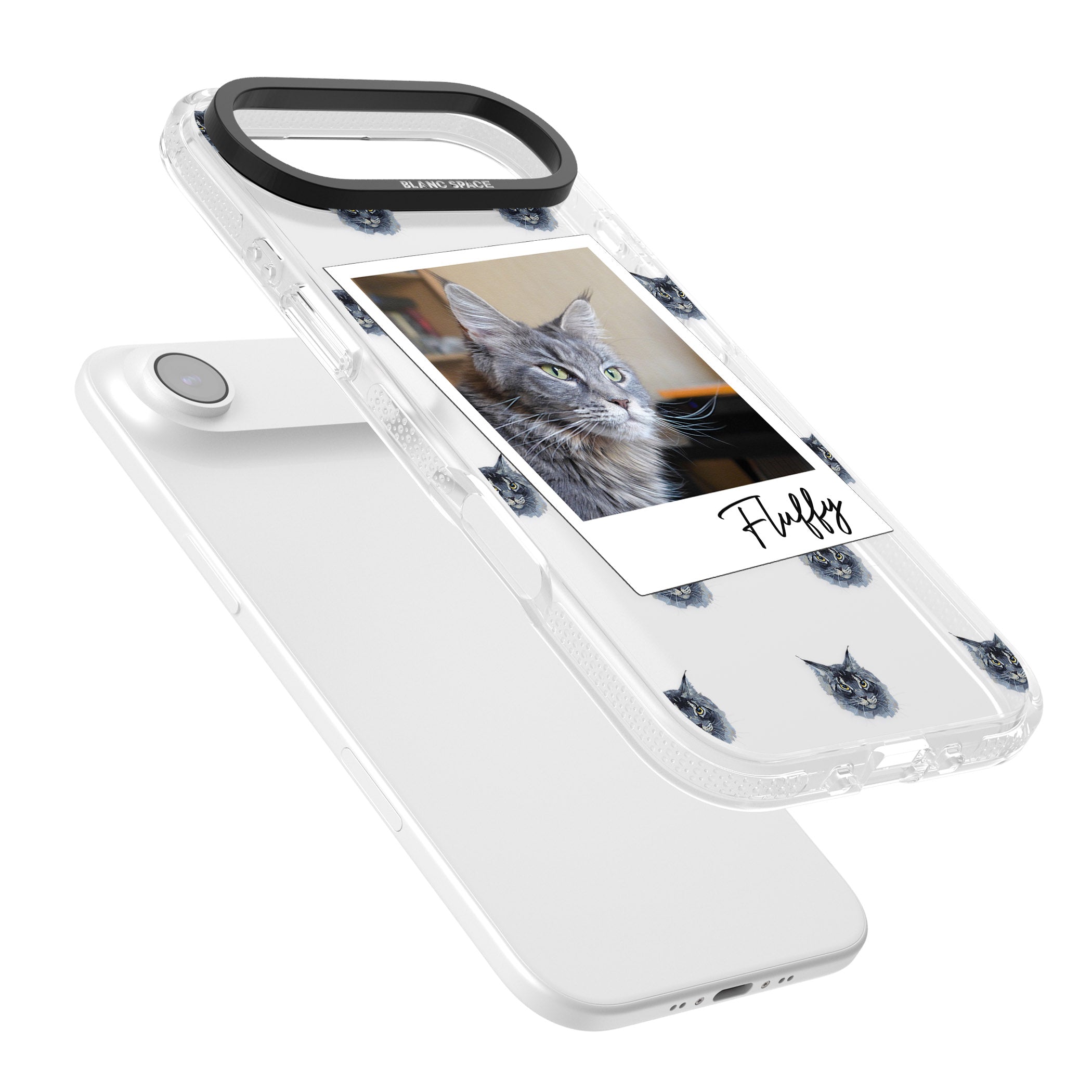 Personalised Maine Coon Photo iPhone 17 Air Impact Air Clear Phone Case Colours