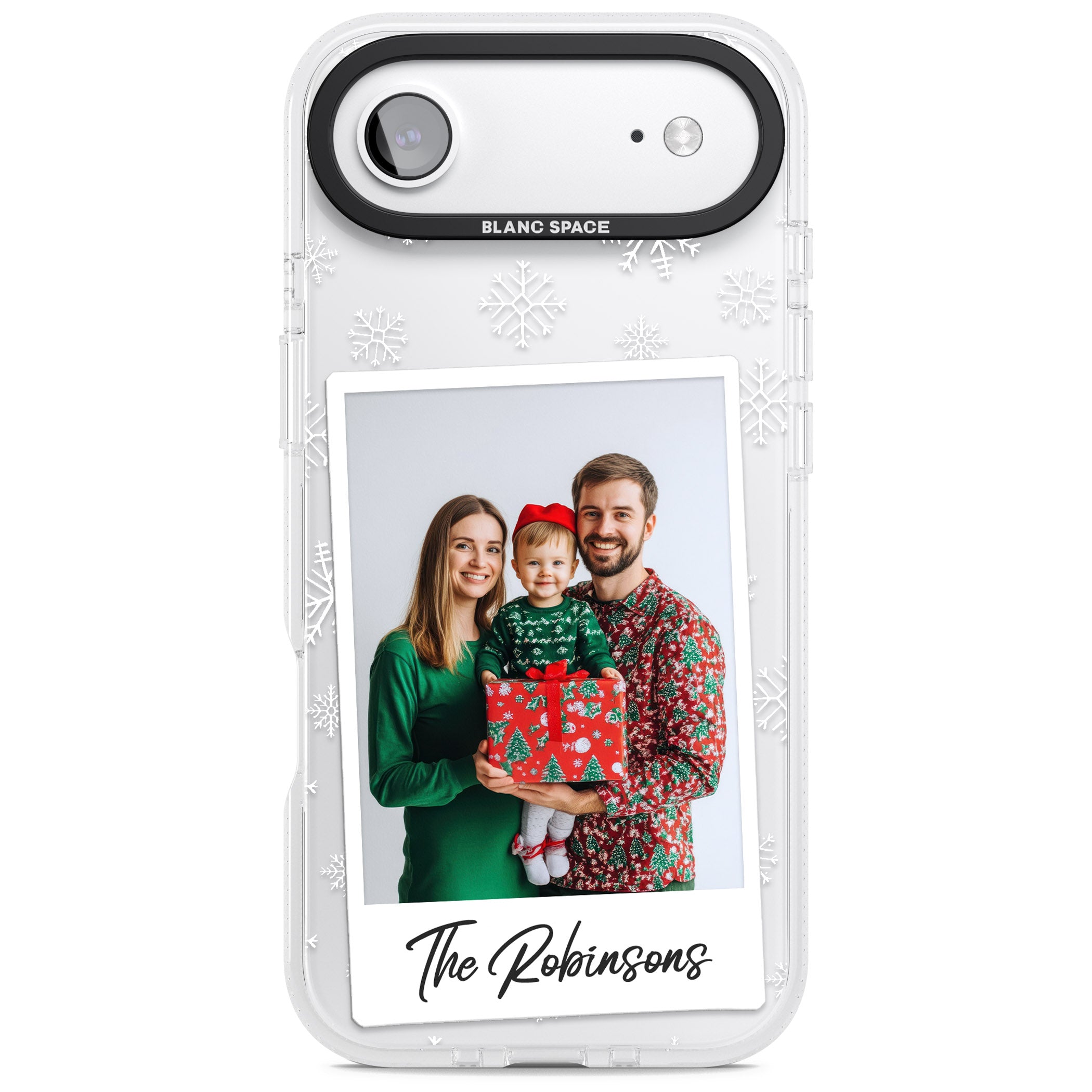 Personalised Snowflake Photo iPhone 17 Air Impact Air Clear Phone Case