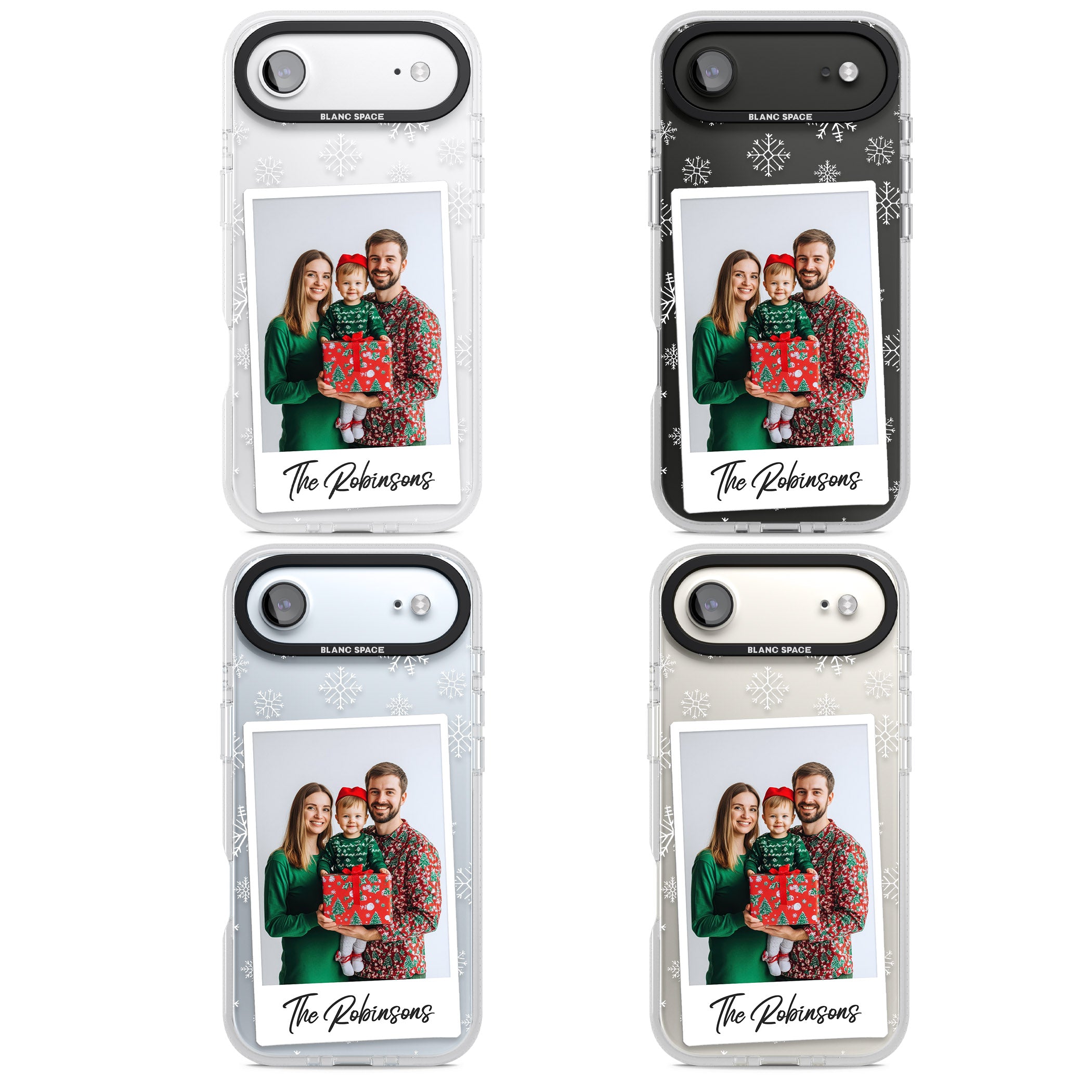 Personalised Snowflake Photo iPhone 17 Air Impact Air Clear Phone Case APT Impact Protection