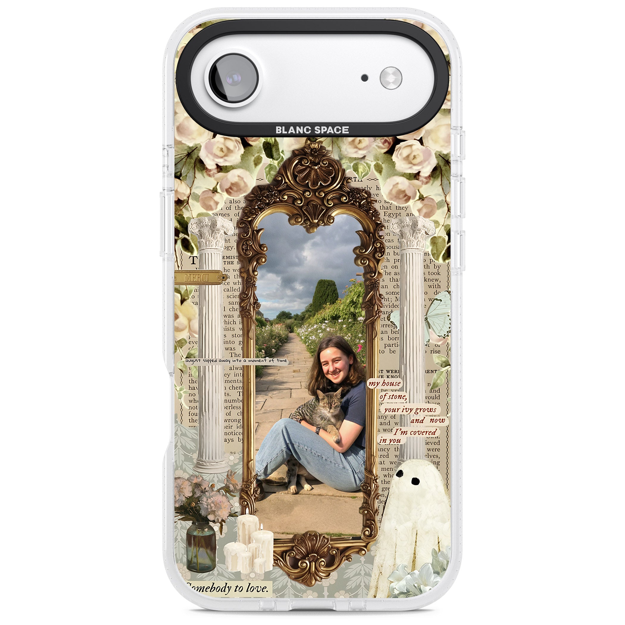 Personalised Soft Vintage Frame iPhone 17 Air Impact Air Clear Phone Case