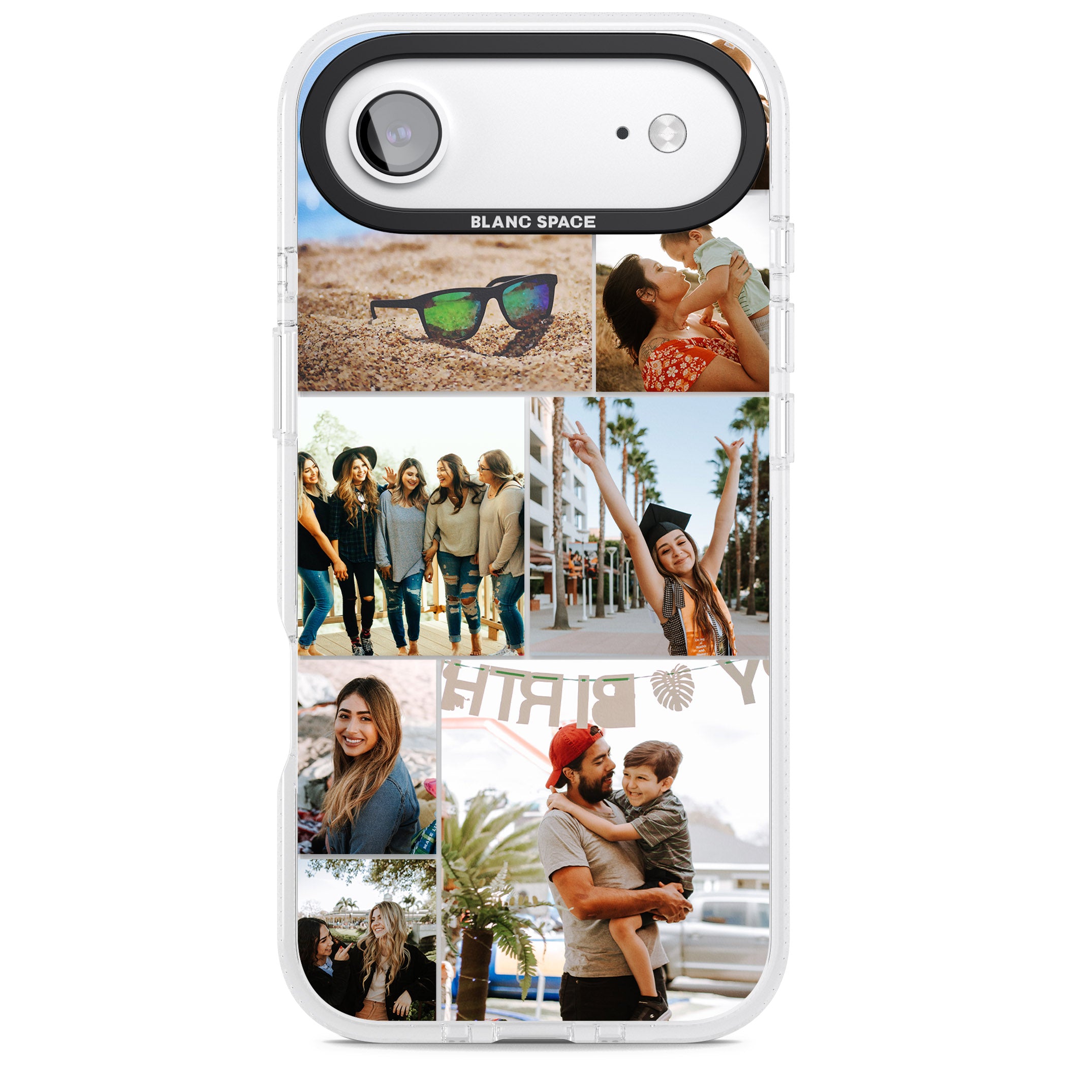 Personalised Photo Grid iPhone 17 Air Impact Air Clear Phone Case
