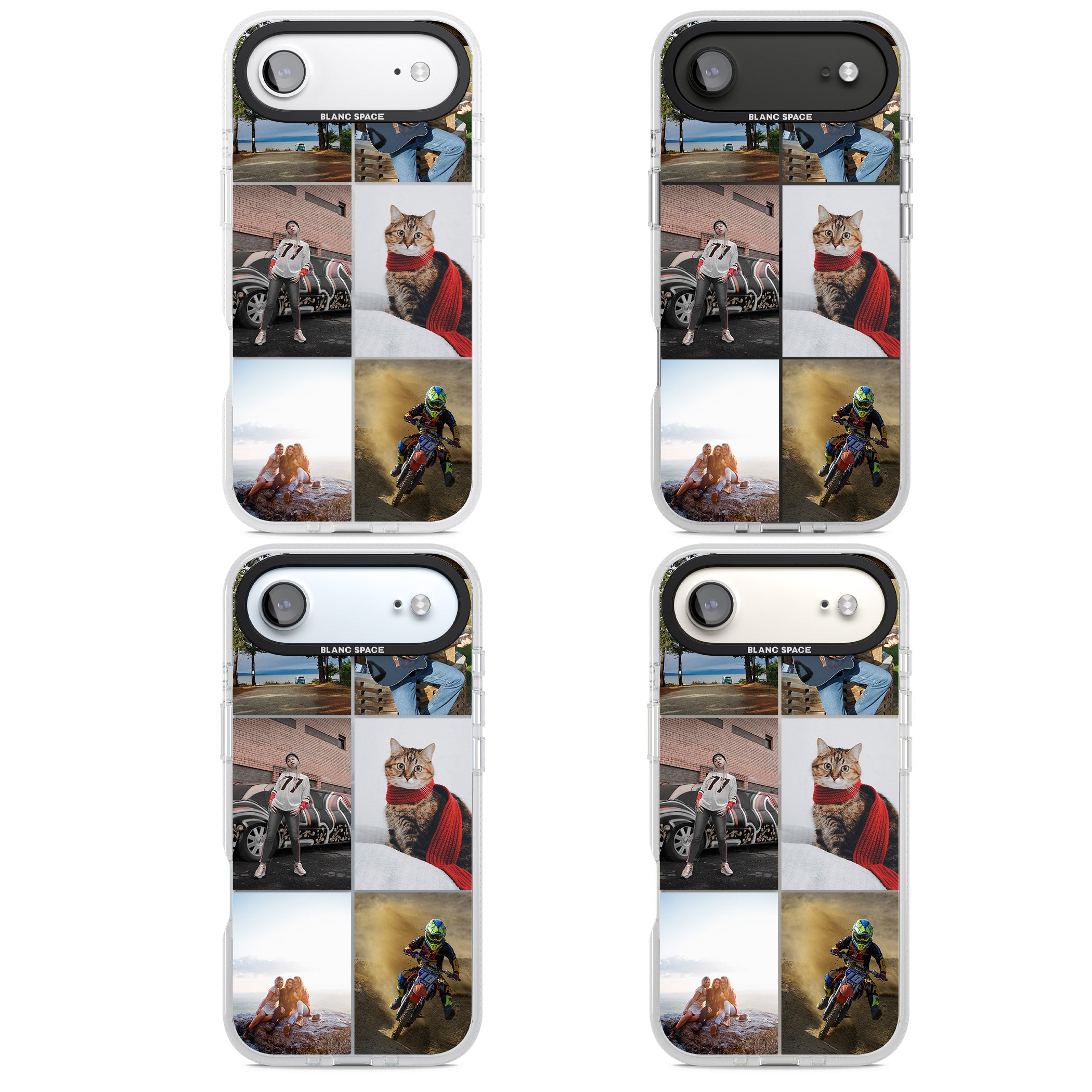 Personalised 6 Photo Grid iPhone 17 Air Impact Air Clear Phone Case APT Impact Protection