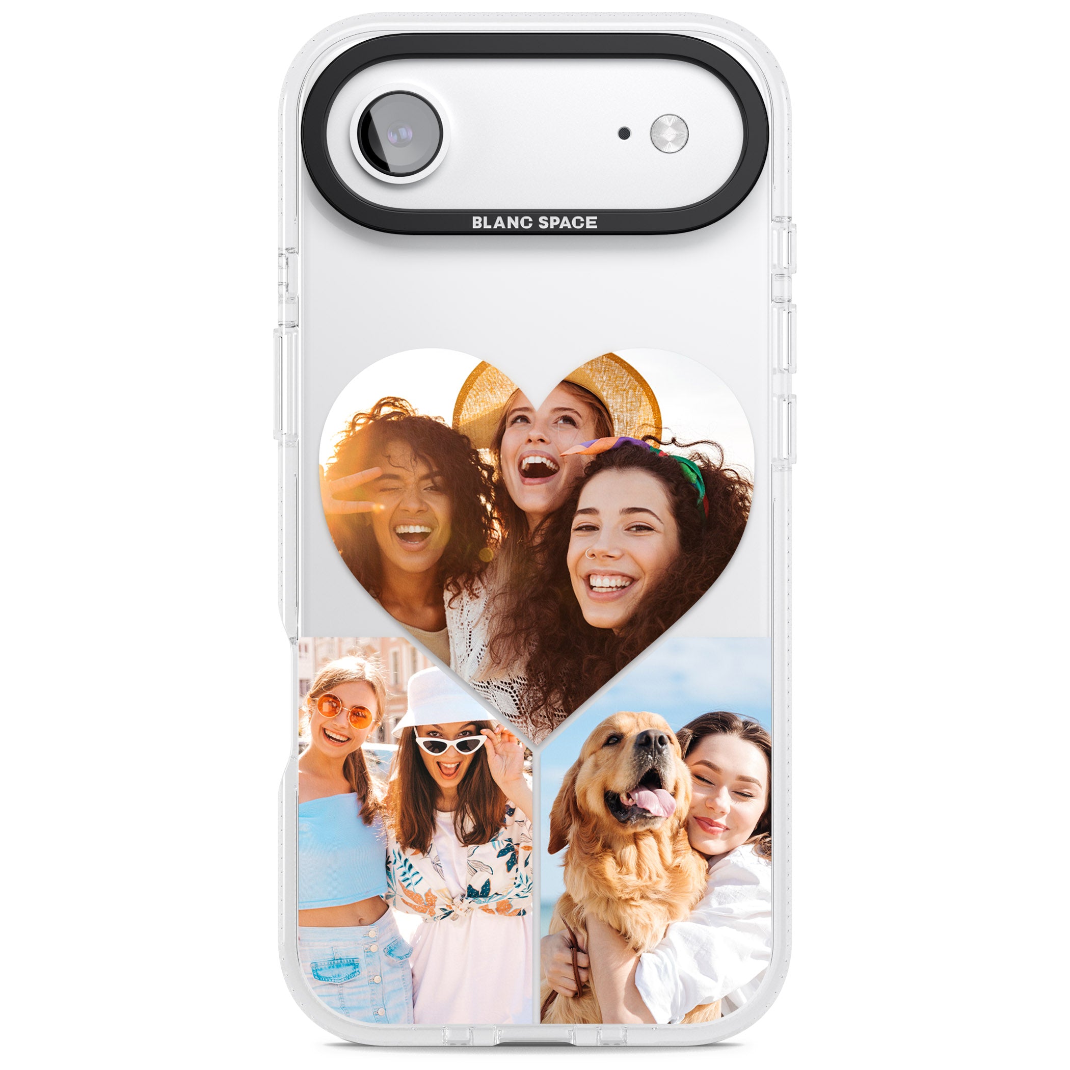 Personalised Heart Photo iPhone 17 Air Impact Air Clear Phone Case