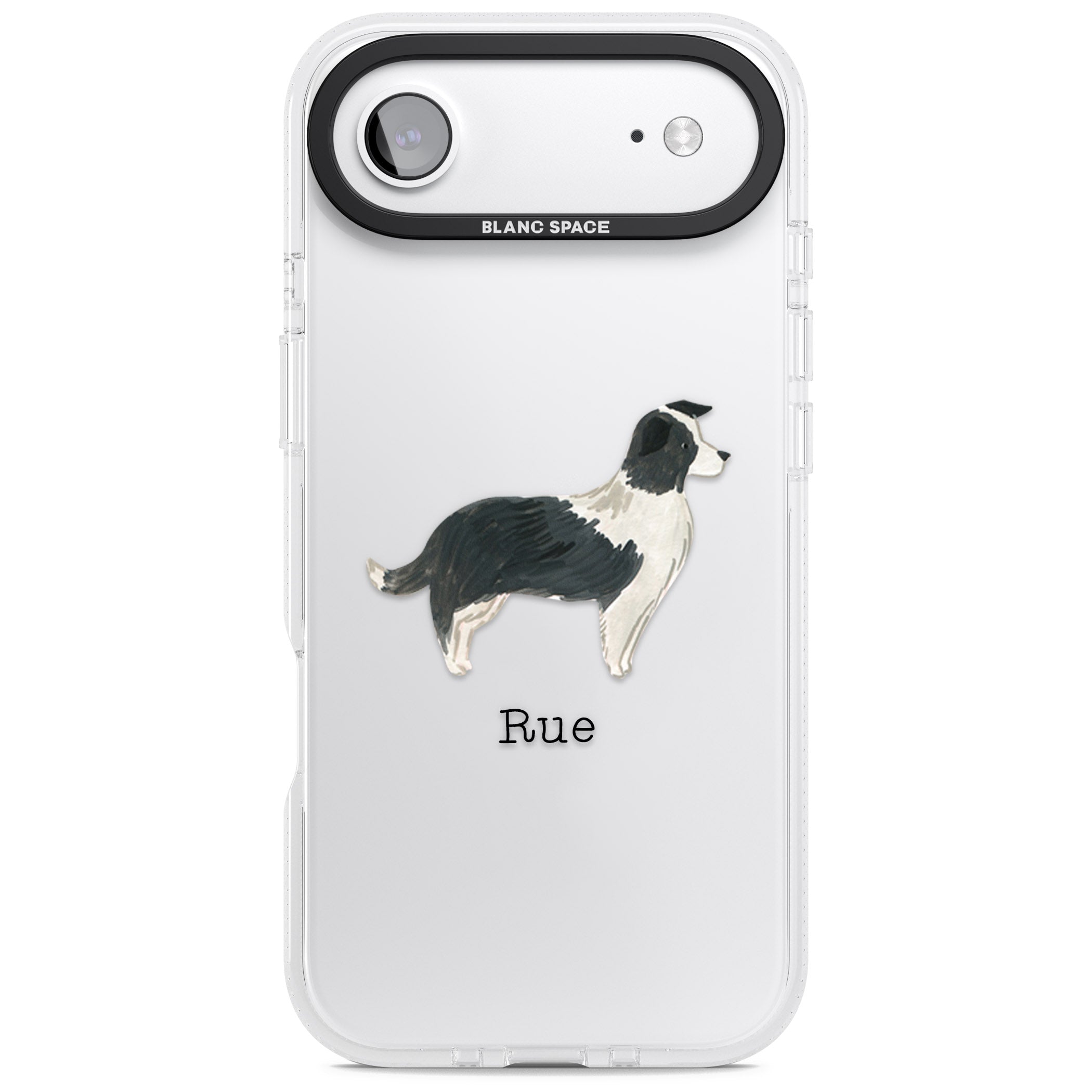 Personalised Border Collie iPhone 17 Air Impact Air Clear Phone Case