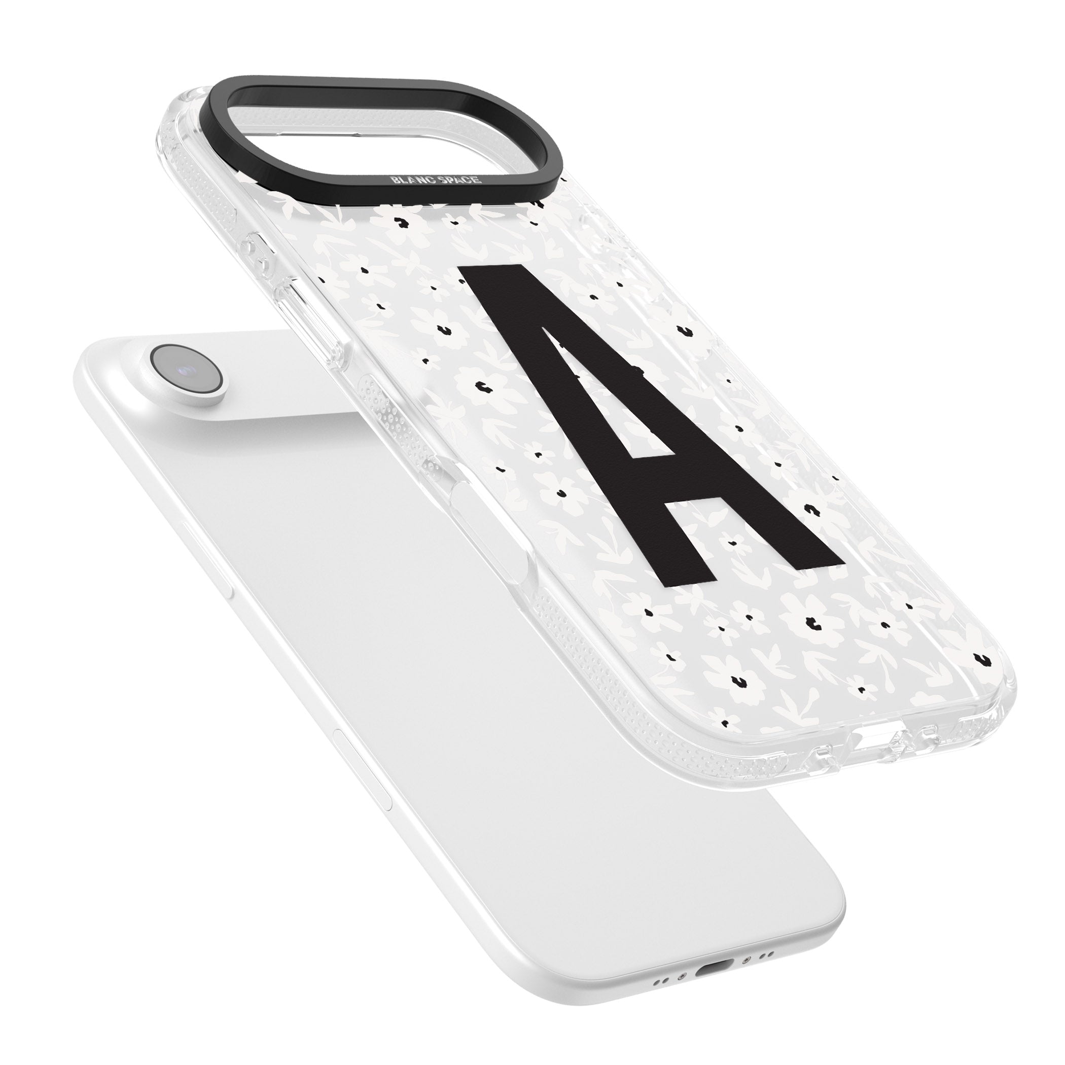 Personalised Bold Initial Floral iPhone 17 Air Impact Air Clear Phone Case Colours