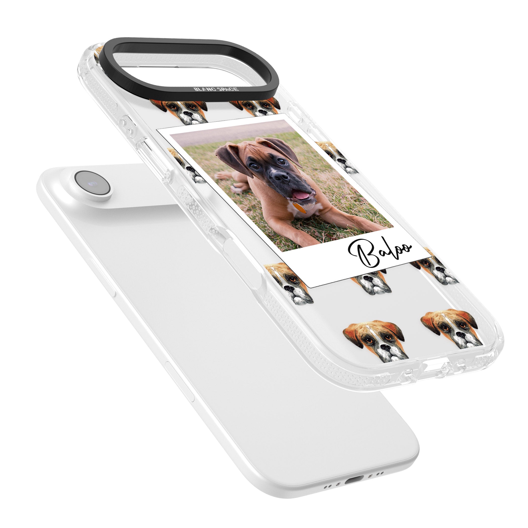 Personalised Boxer Instant Camera Photo iPhone 17 Air Impact Air Clear Phone Case Colours
