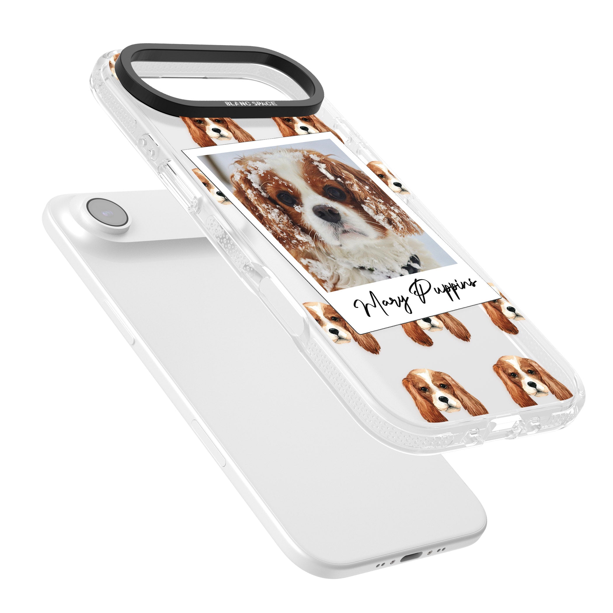 Personalised Cavalier King Charles Instant Camera Photo iPhone 17 Air Impact Air Clear Phone Case Colours