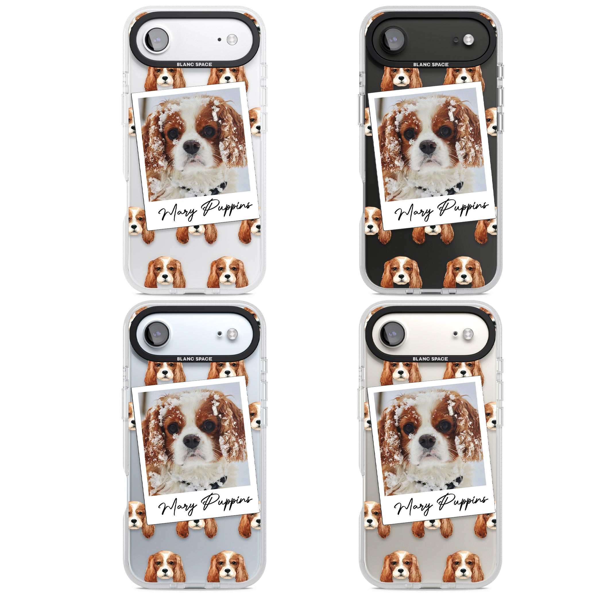 Personalised Cavalier King Charles Instant Camera Photo iPhone 17 Air Impact Air Clear Phone Case APT Impact Protection